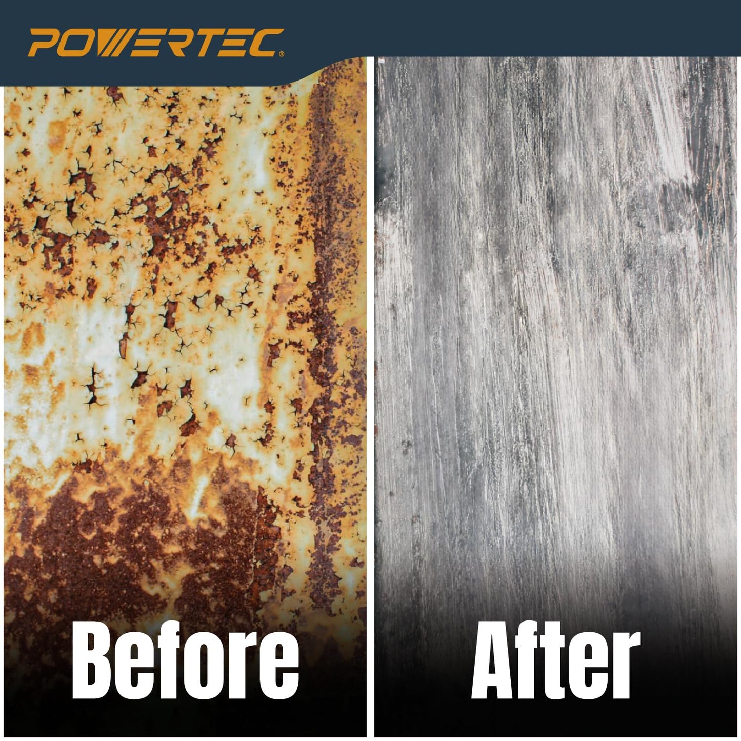 POWERTEC 4-1/2" Strip Discs 6-Pack, 7/8" Arbor Angle Grinder Wheel for Paint, Rust, Oxidation Removal on Metal & Wood (11103)