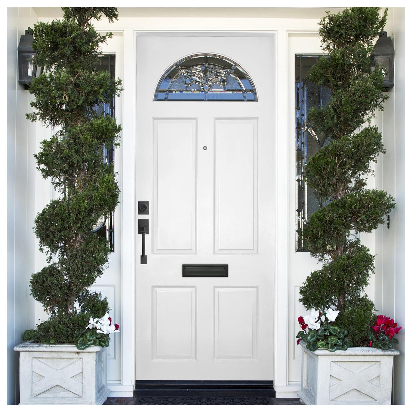 "Nuk3y Solid Brass Mail Slot with Sleeve (Matte Black, 13"" x 3.625"")"