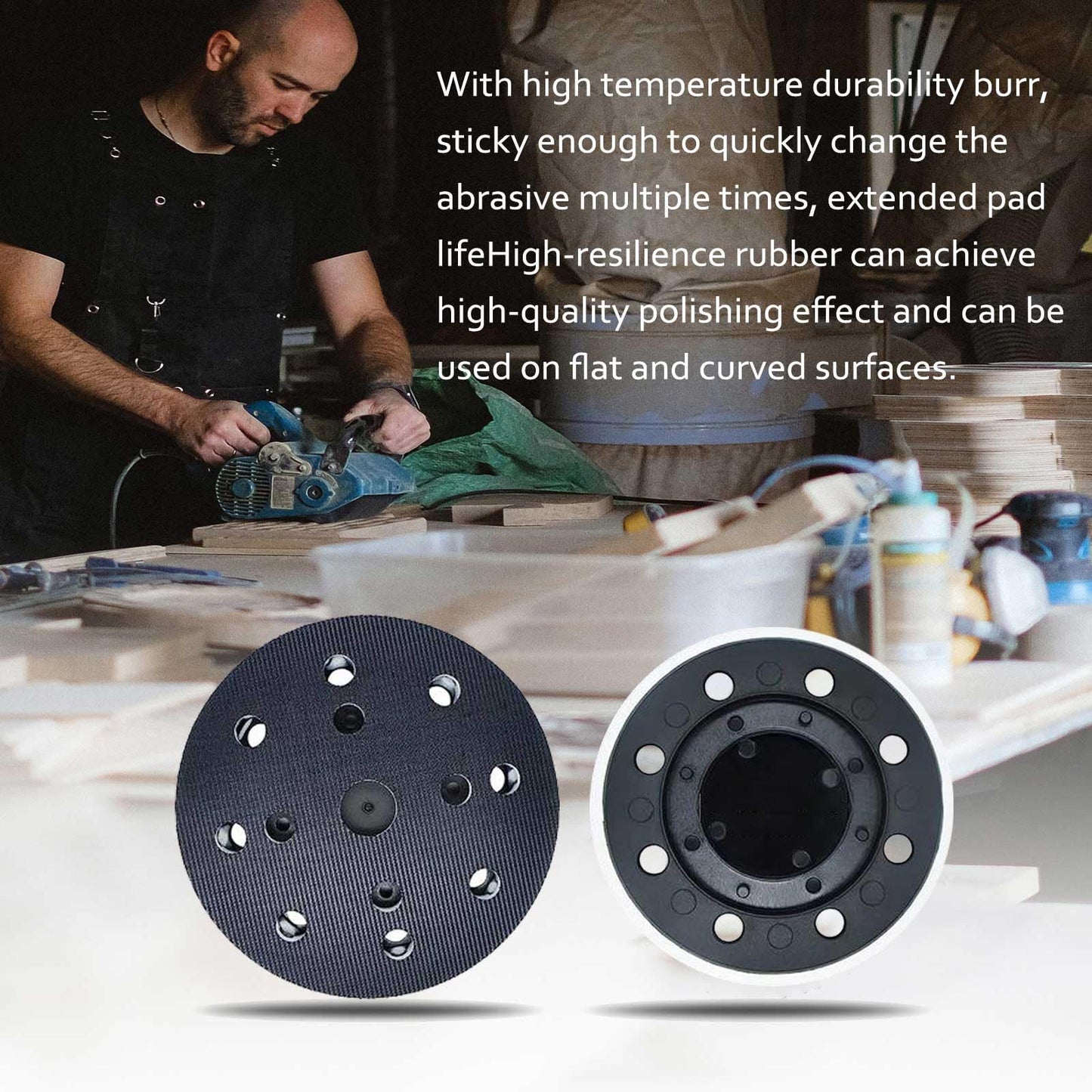 Upgrade 492280 ETS 125 Eq Replacement Sanding Pad Soft 125mm 5inch, Compatible with Festool ETS 125, ES 125, ETSC 125 Sanders Pad