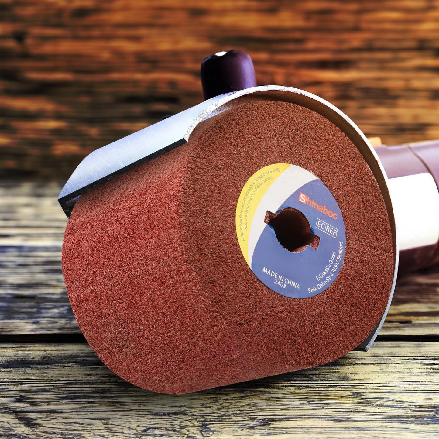 60 Grit Surface Conditioning Tool Drum,4.7" x 4" Burnishing Polishing Wheel Drum for Metal Stainless Steel Wood Surface Conditioning Treatment