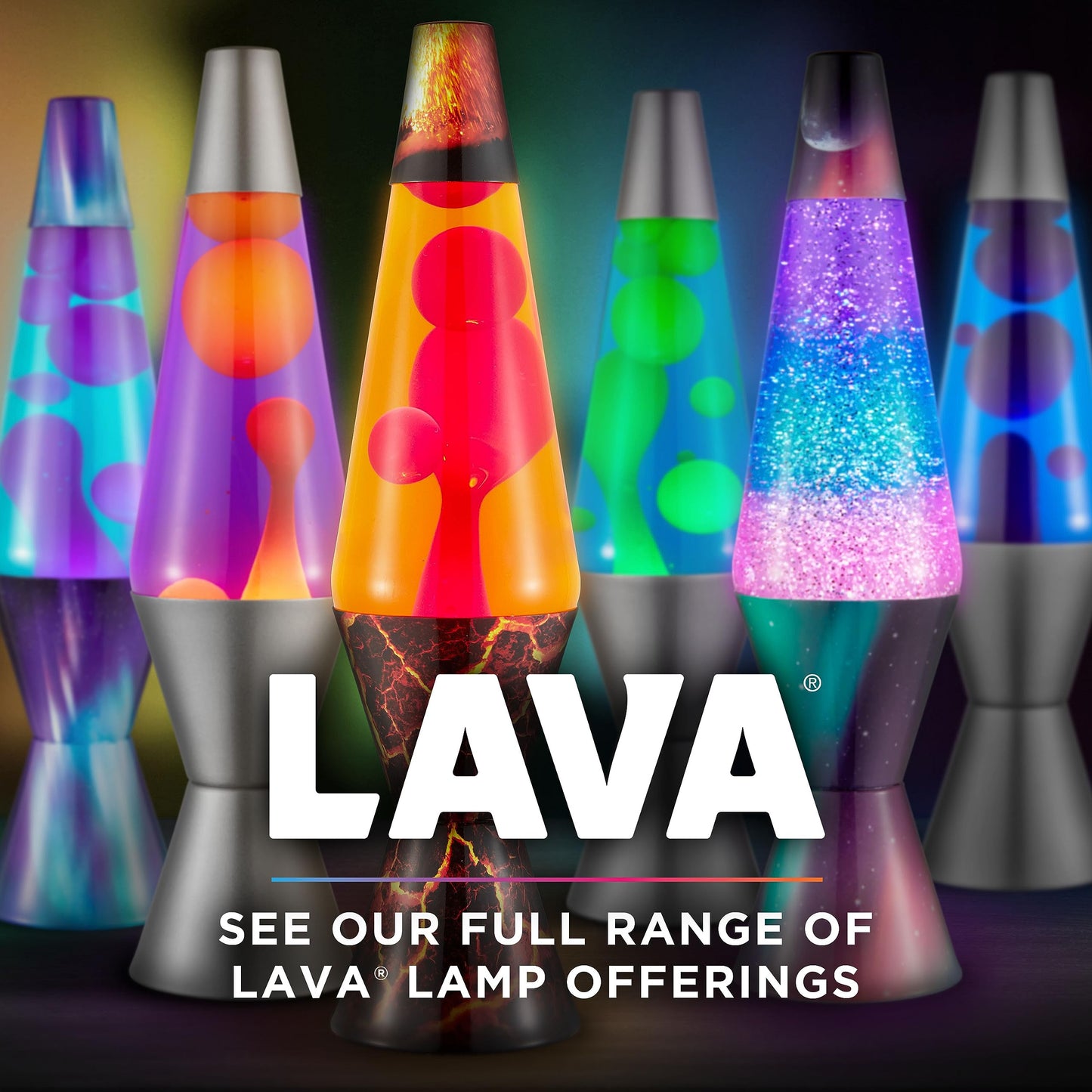 The Original Lava® Lamp - 14.5" Aurora Borealis – Classic Liquid Motion Lamp - Purple Wax and Blue Liquid - Item #2047 (Amazon Exclusive)