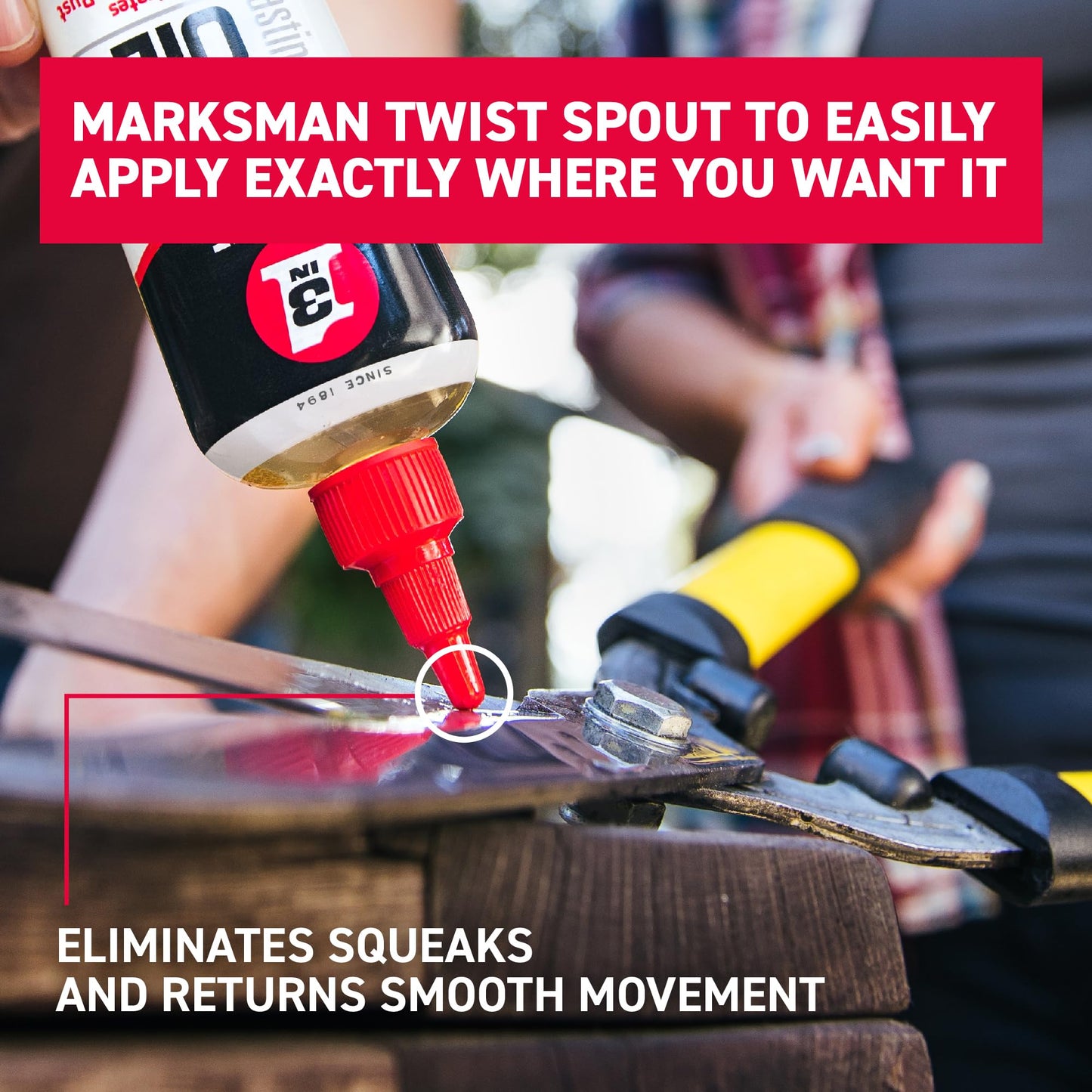 3-IN-ONE Multi-Purpose Drip Oil with Marksman Twist Spout, Long-lasting lubricant, 4 OZ