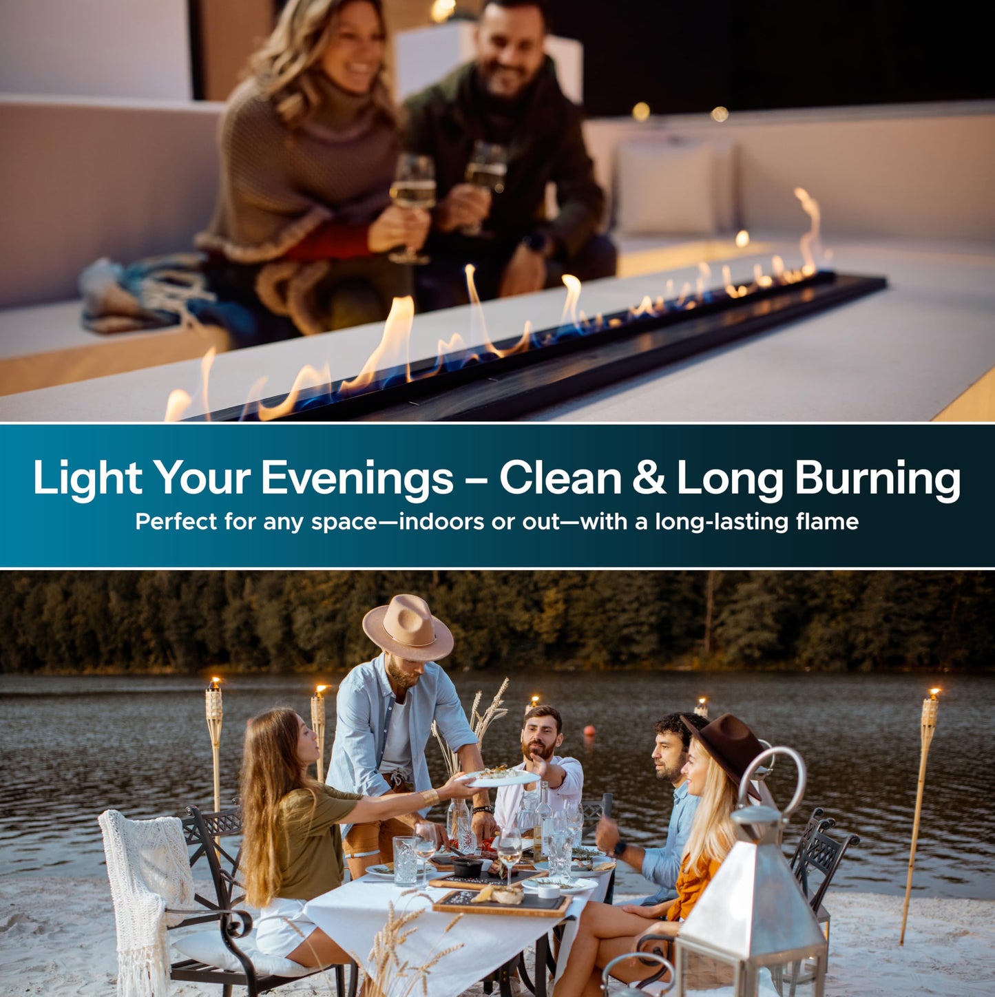 Firefly Fuel Clean Fuel Lamp Oil - Smokeless, Virtually Odorless, and Long-Lasting Burn Time for Indoor & Outdoor Lamps - 32 Ounces - Made in USA