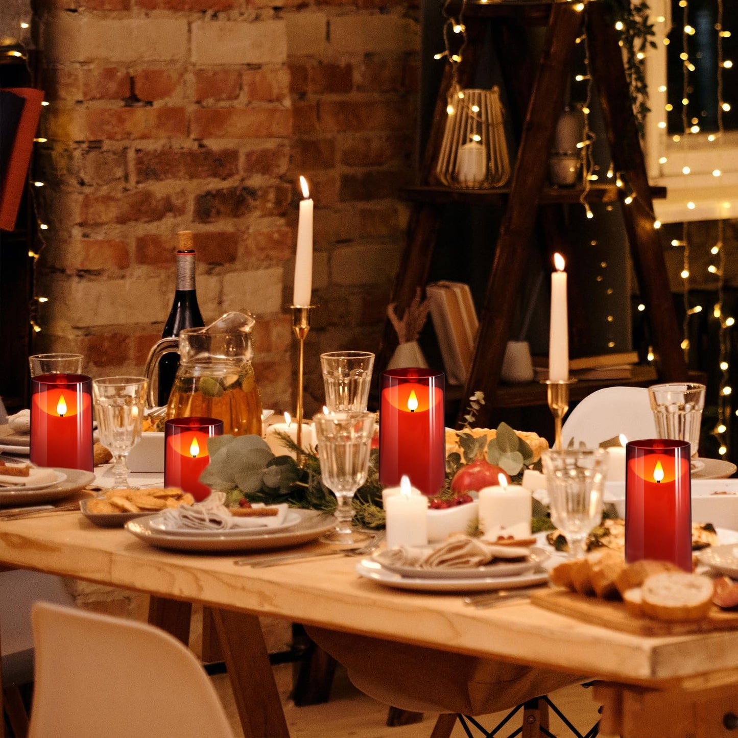 NURADA Flameless LED Candles 3-Pack with Remote & Timer, 3D Wick Battery Operated Pillars for Wedding, Birthday, Christmas, Valentine’s