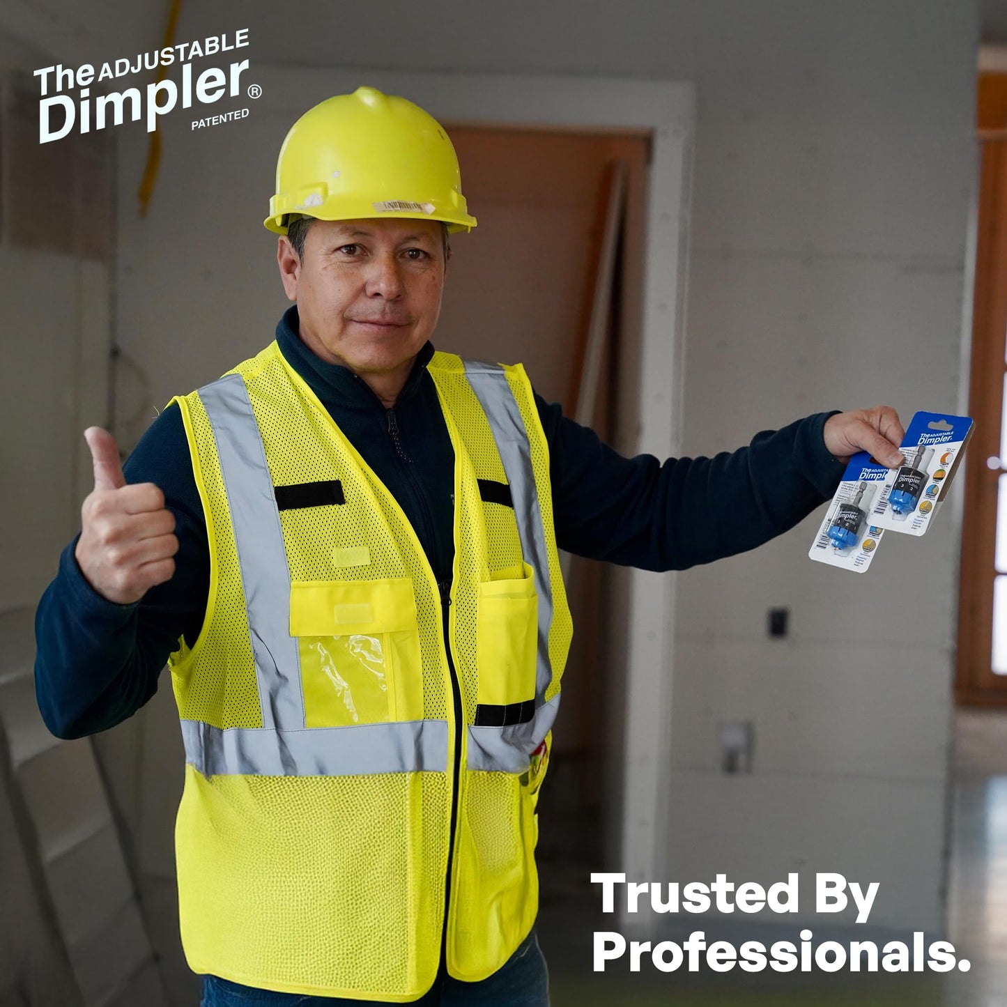 Adjustable DIMPLER® Drywall Bit & Screw Gun Attachment – Converts Drill into Drywall Screw Gun or Deck Screwdriver, Magnetic Bit Holder for Fast, Accurate Installation