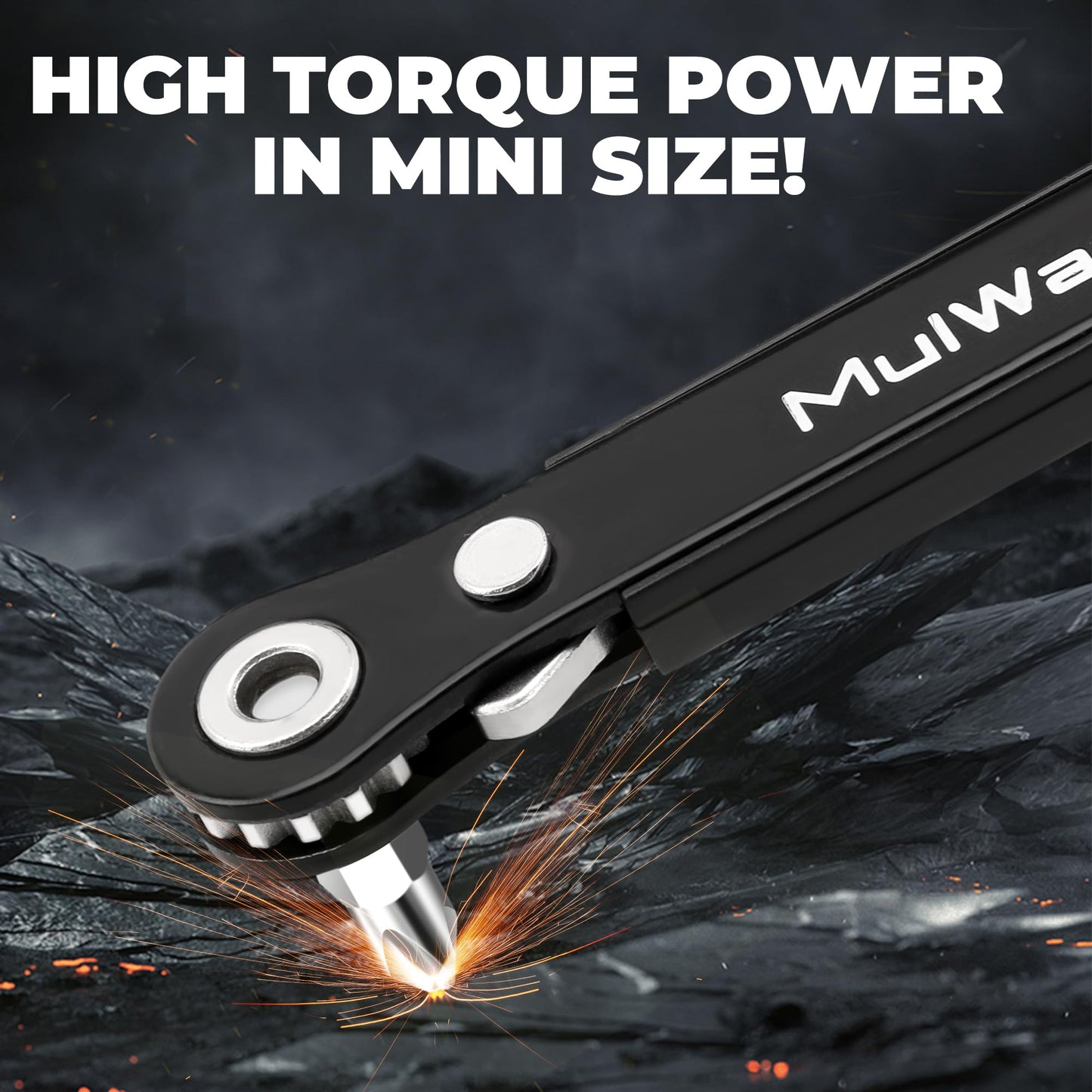 MULWARK 20pcs 1/4" Right Angle Screwdriver Set, 90° Offset Mini Screwdrivers for Tight Spaces, Electronics, Auto Repair & DIY