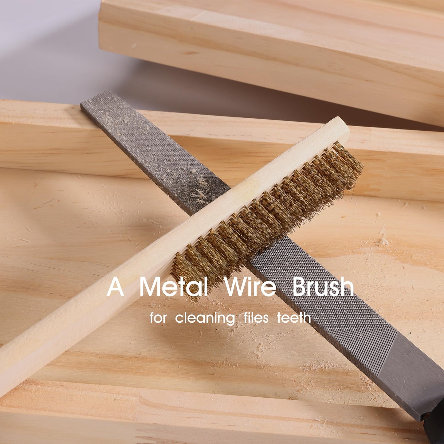 REXBETI 25-Piece Metal File Set with 12 Needle Files, Sandpaper, Brush & Gloves – Premium T12 Alloy Steel, Flat/Triangle/Round Files, Carry Case