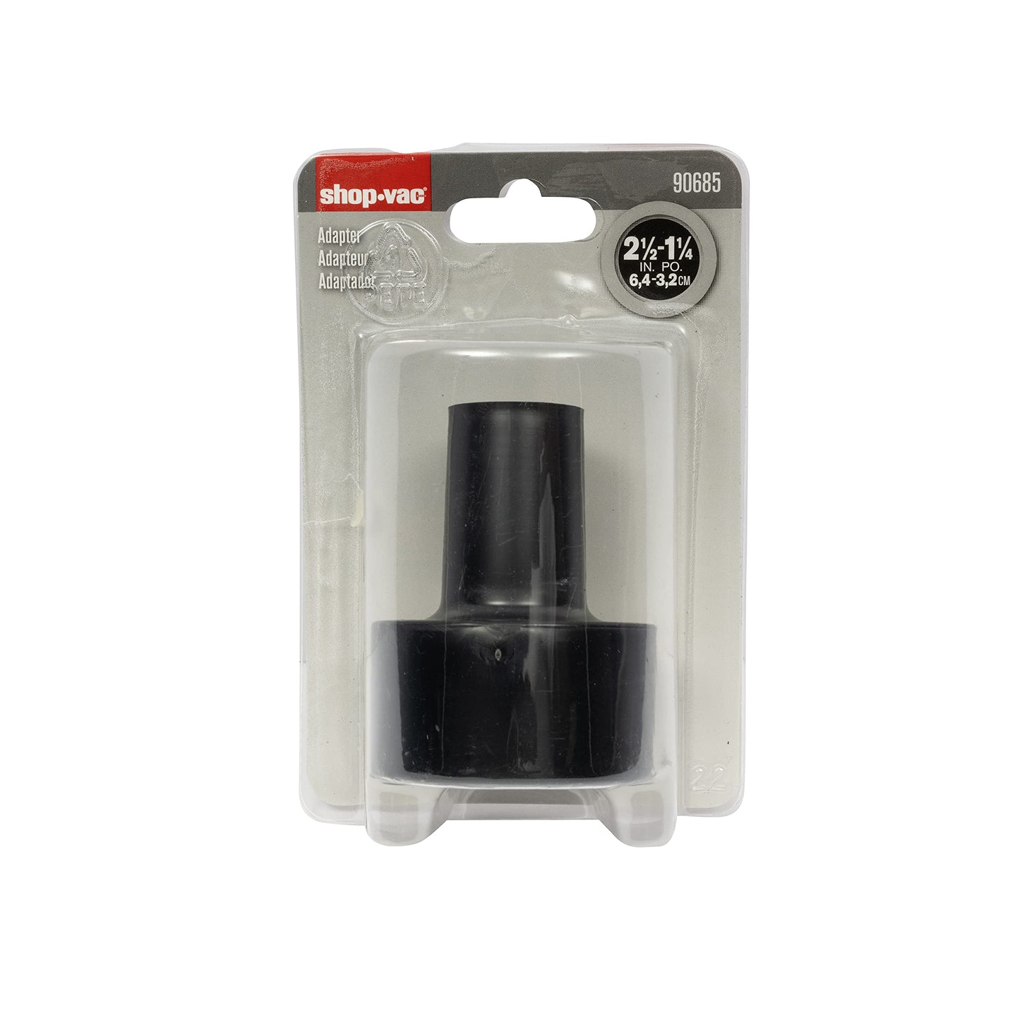 Shop-Vac 9068533 2.5 Inch to 1.25 Inch Conversion Unit, Durable Plastic Design for Adapting Hose Sizes, (1-Pack)