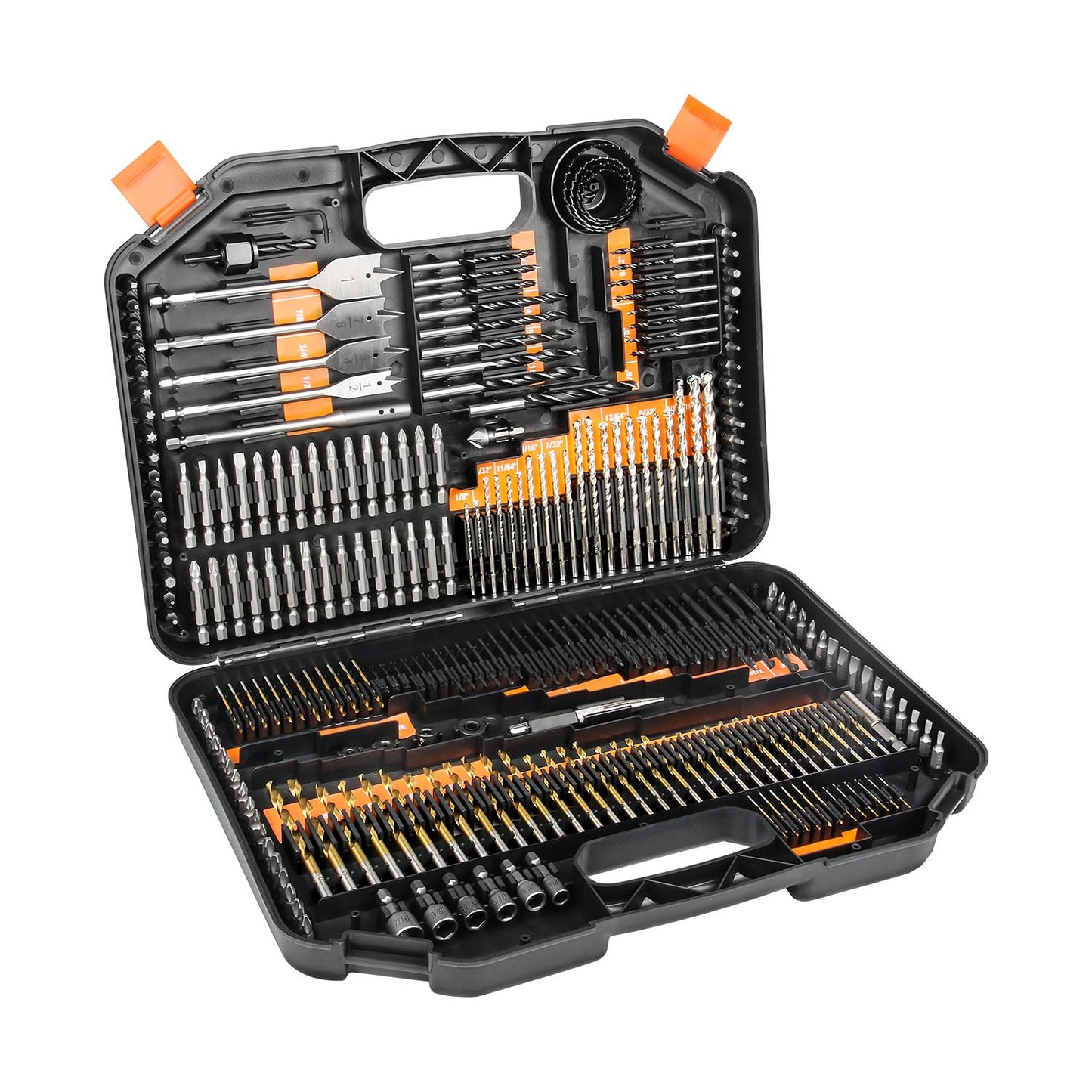 EnerTwist 246-Piece Drill Bit & Driver Set for Wood, Metal & Cement with Assorted Bits in Carrying Case – ET-DBA-246