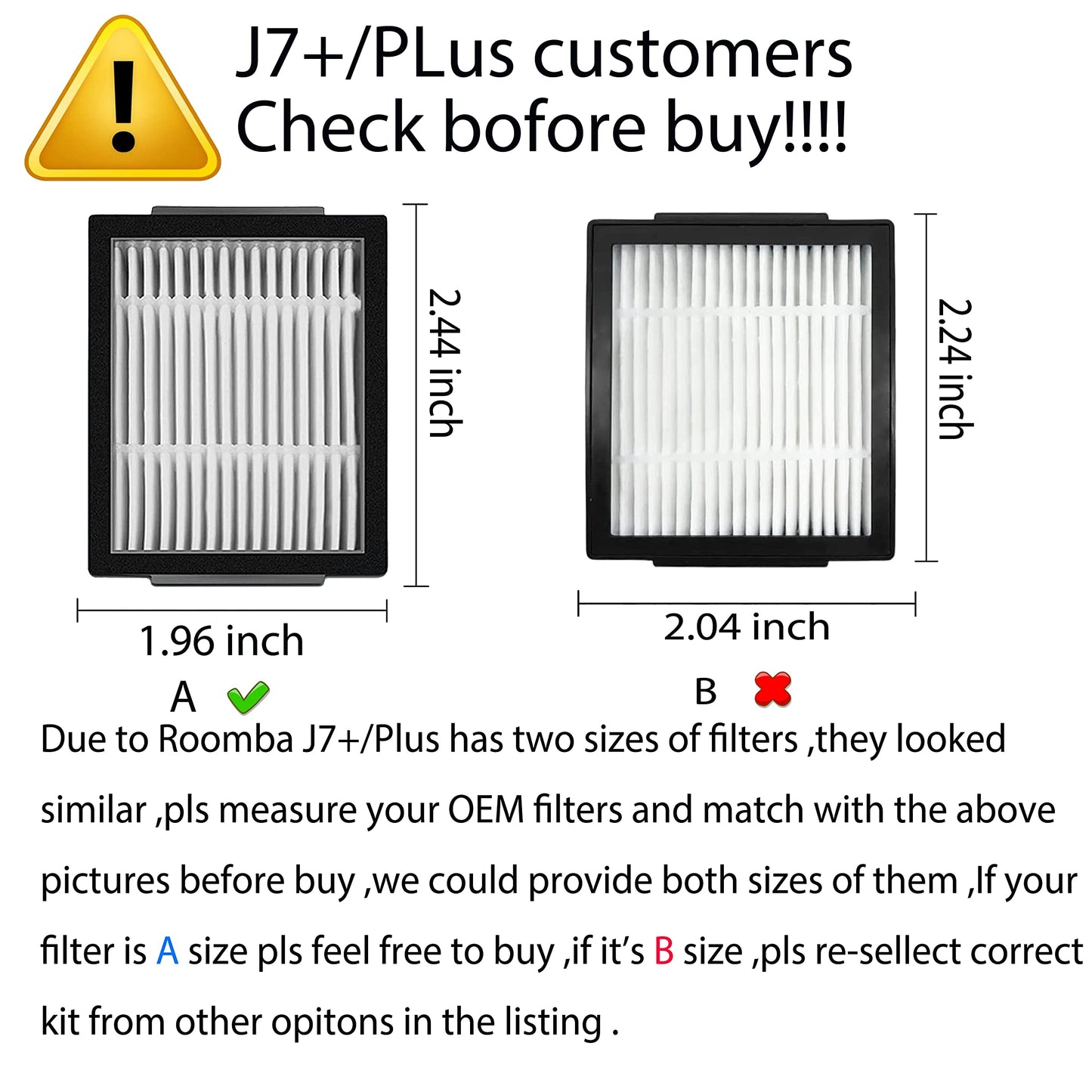 12-Pack HEPA Filters for iRobot Roomba Combo i/e/j Series E5-E8, i1-i8, J5-J9 & Plus Versions – Not Compatible with Combo J7/9 10 Max