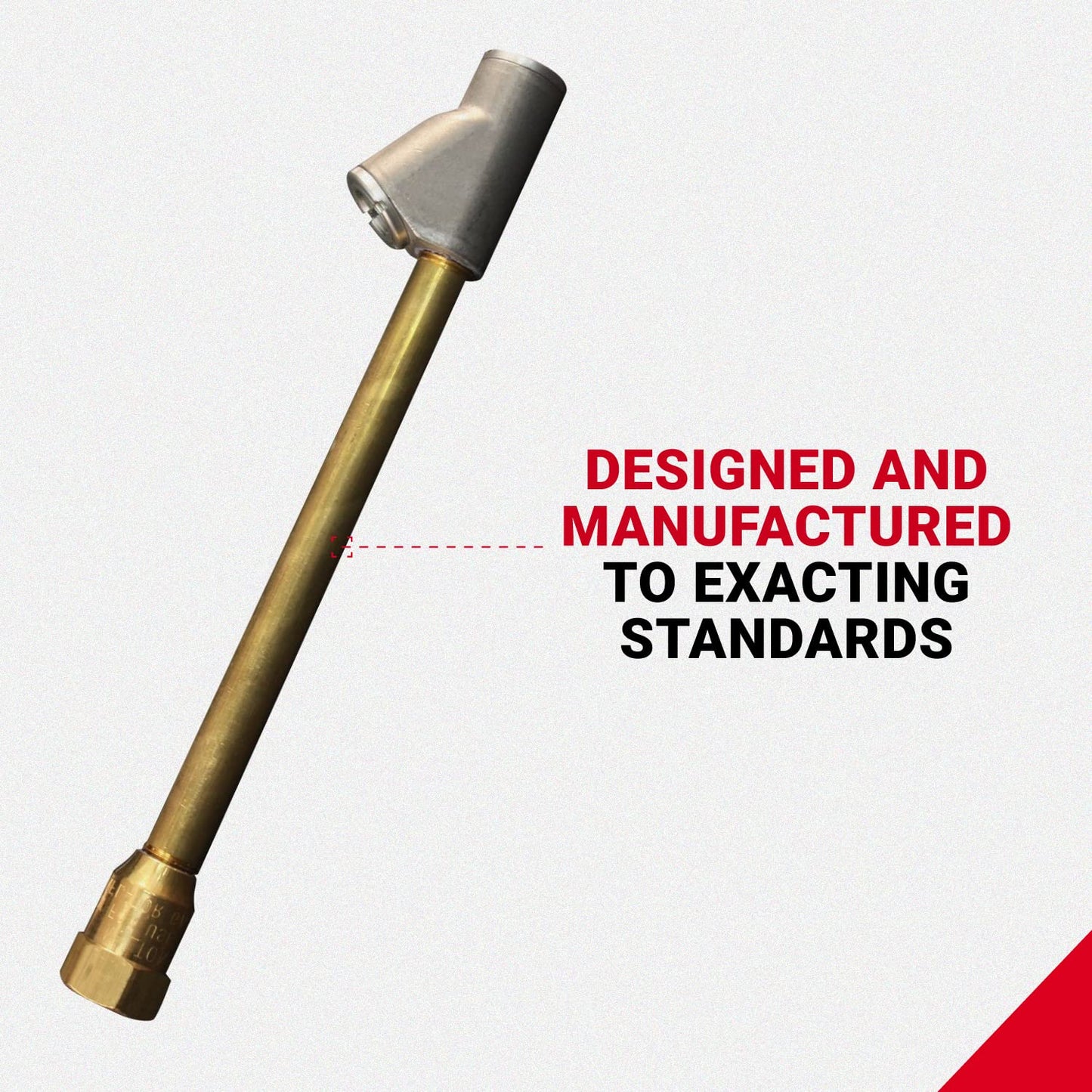 Straight Foot Dual Head Air Chuck Tire Pressue Guage, 1/4" FNPT, 150 PSI, Truck, Tractor Trailer, Semi Truck, Dually, RV & Car, S-693 (Single Pack)