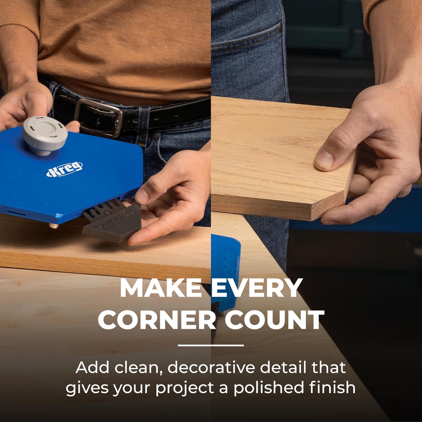 Kreg PRS1000 Corner Routing Guide Set - Corner Routing Guide - Use with Any Trim Router, Handheld Router, or Router Table - Router Woodworking Tool