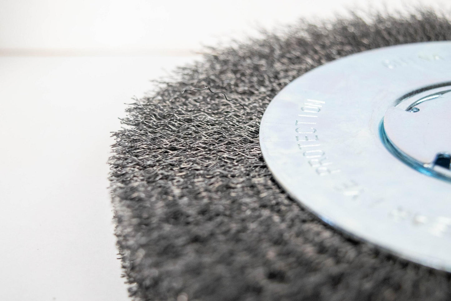 Century Drill & Tool 76868 8" Coarse Crimped Wide Face Bench Grinder Wire Wheel, 1/2"-5/8" Universal Arbor, 4,500 RPM – Ideal for Cleaning