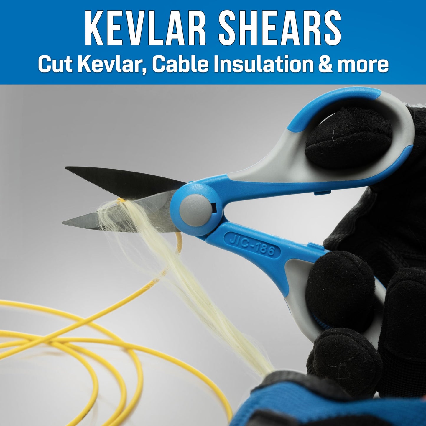 Jonard JIC-186 Kevlar Ergonomic Fiber Optic Cutter, 6" Length