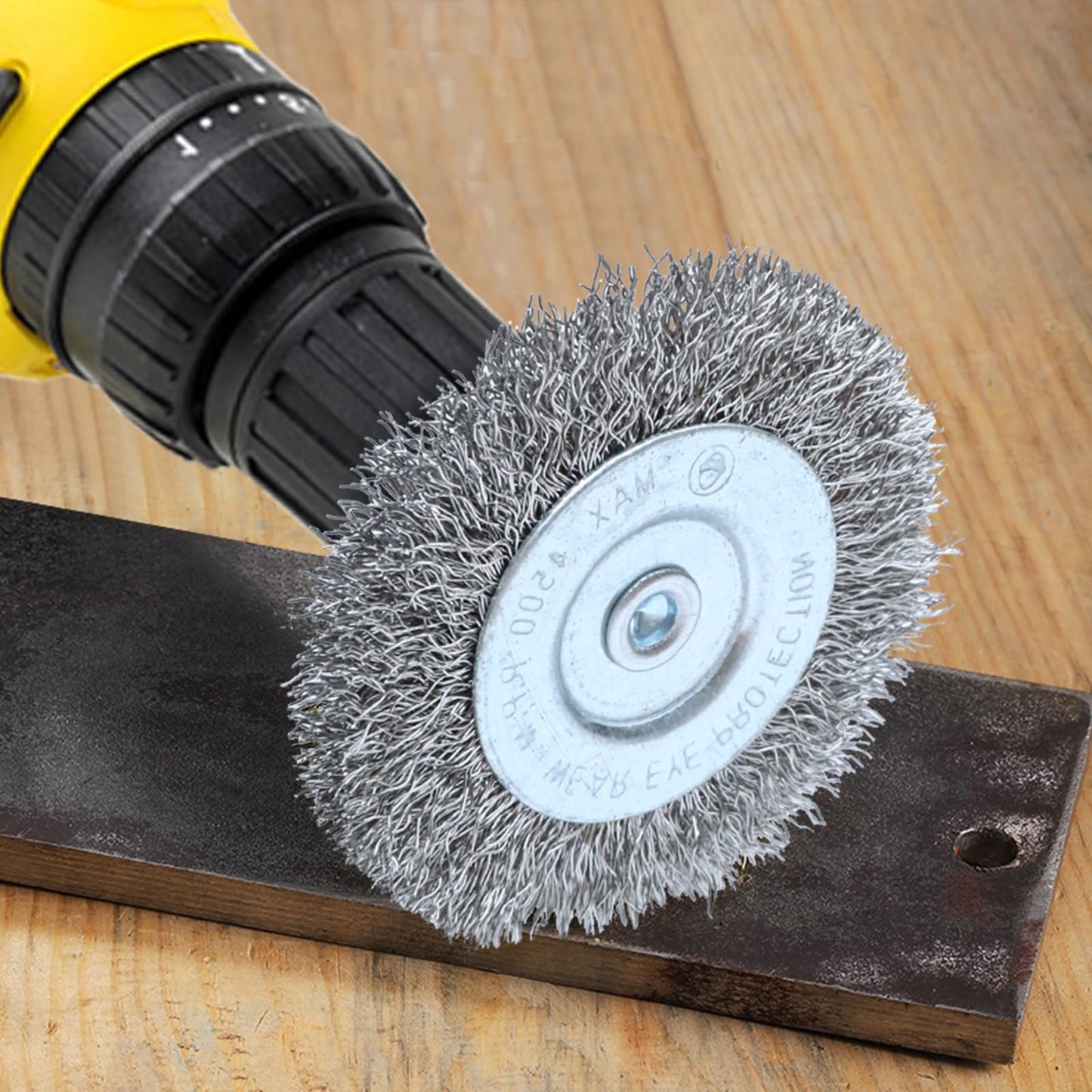 FPPO 4PCS 3 Inch Stainless Steel Wire Wheel Brushes Kit for Drill with 1/4-Inch Shank,Wire Wheels for Power-Operated Grinders