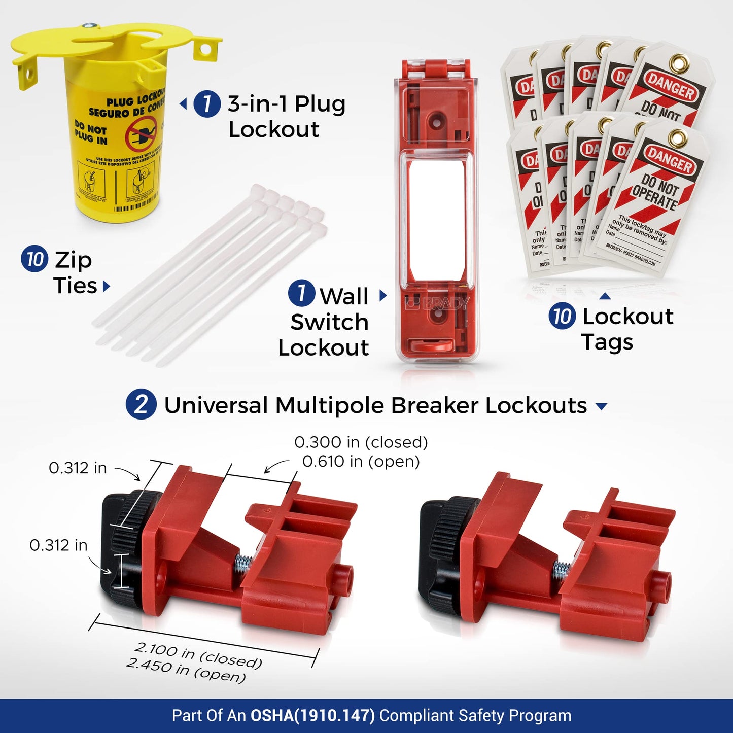 Brady Electrical Lockout Tagout Kit