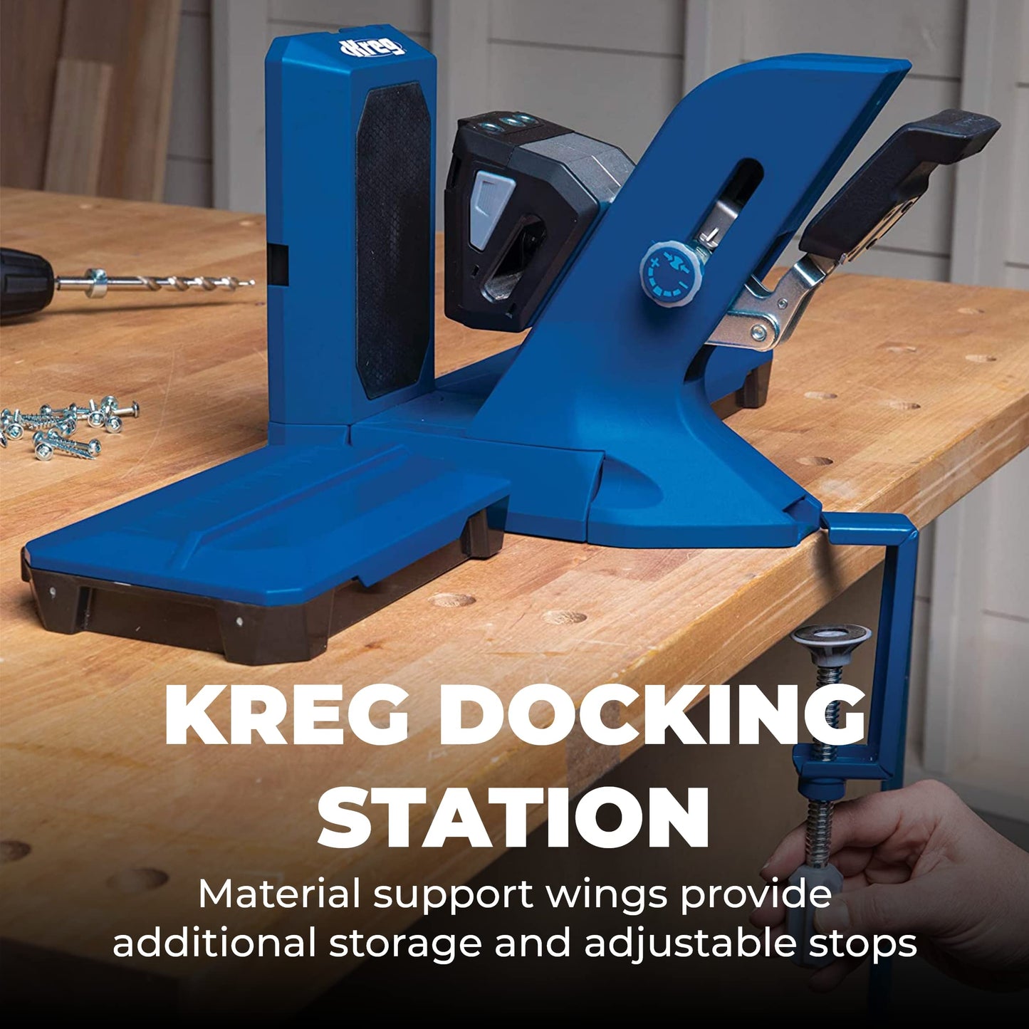 Kreg 720PRO Pocket-Hole Jig Kit with Easy Clamping & Adjustment, Includes Pocket-Hole Screws, for 1/2"–1-1/2" Materials