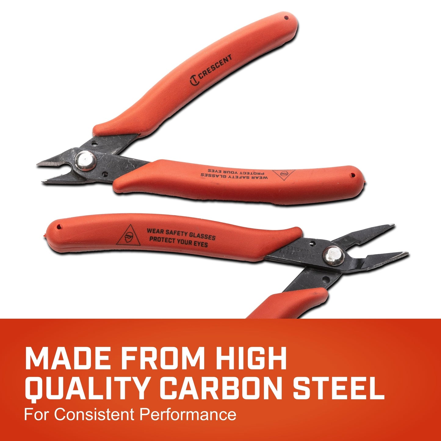 Crescent Shear Cutter Mini Pliers Set - Electrician Tool for up to 20-Gauge AWG Soft Wires (0.8 mm) - Premium Hand Tool - 2-Piece Set - S2KS5NN