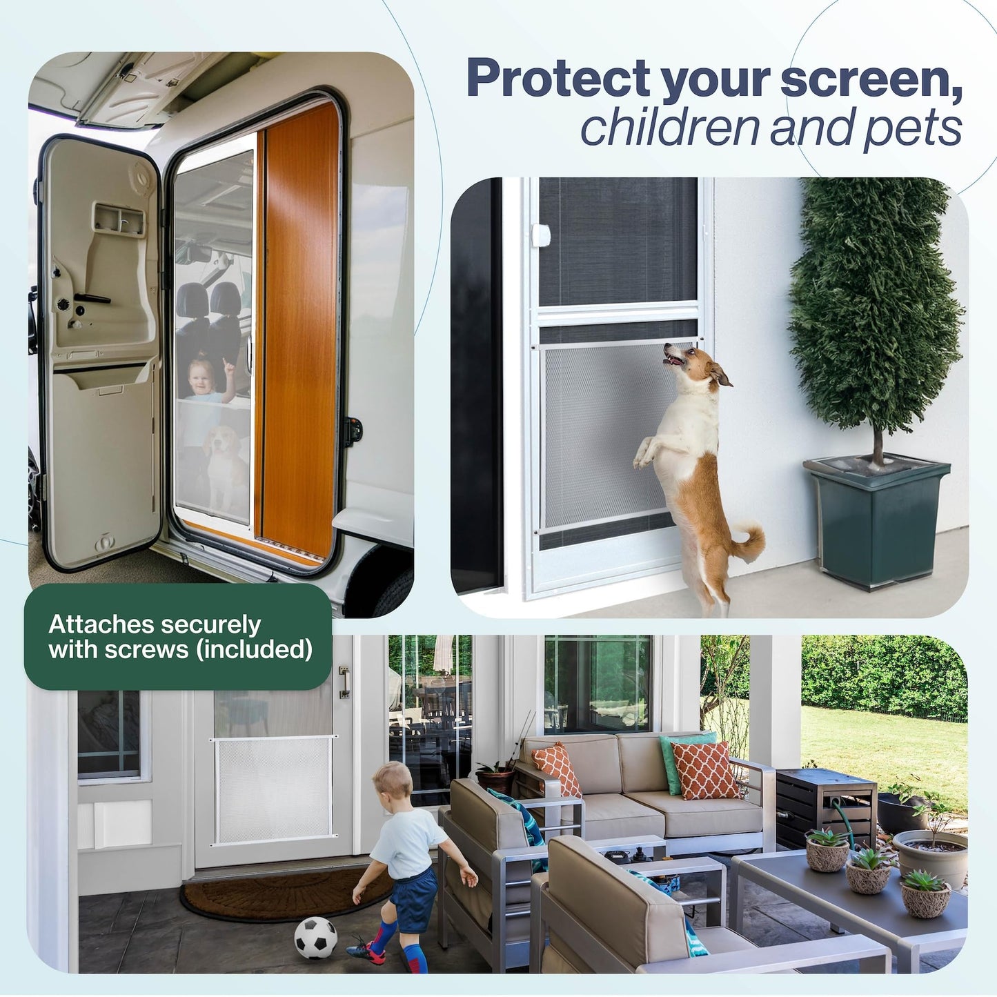 M-D Building Products 14182 Door Grille, Adjustable Fit for Doors 30" to 36" Wide, Easy-to-Install, Ideal for Residential and Commercial Use (White)