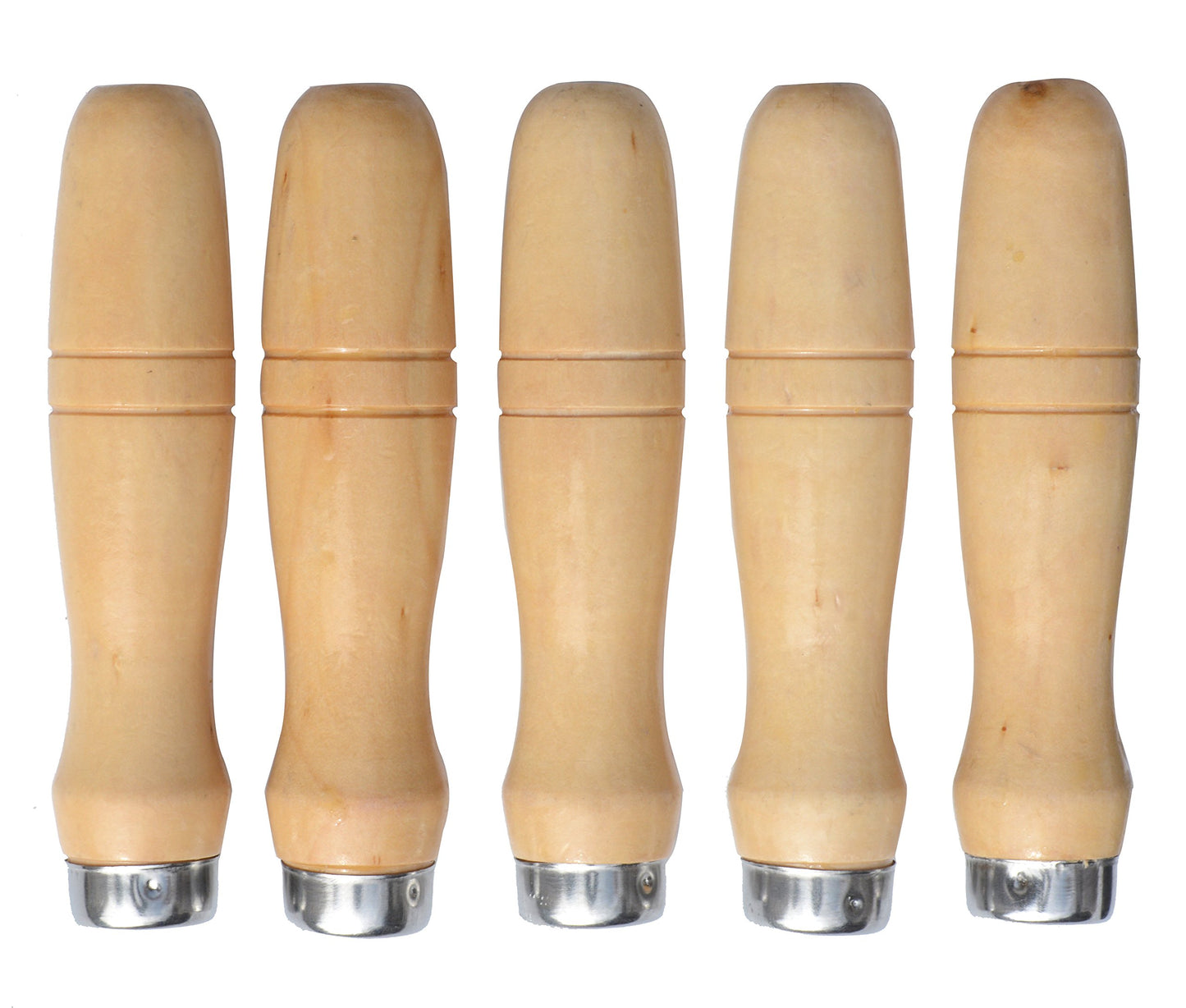 ACCOCO Wooden File Handle with Strong Metal Collars for 7.5''-15'' File Rasp (5 Pack) (Large)