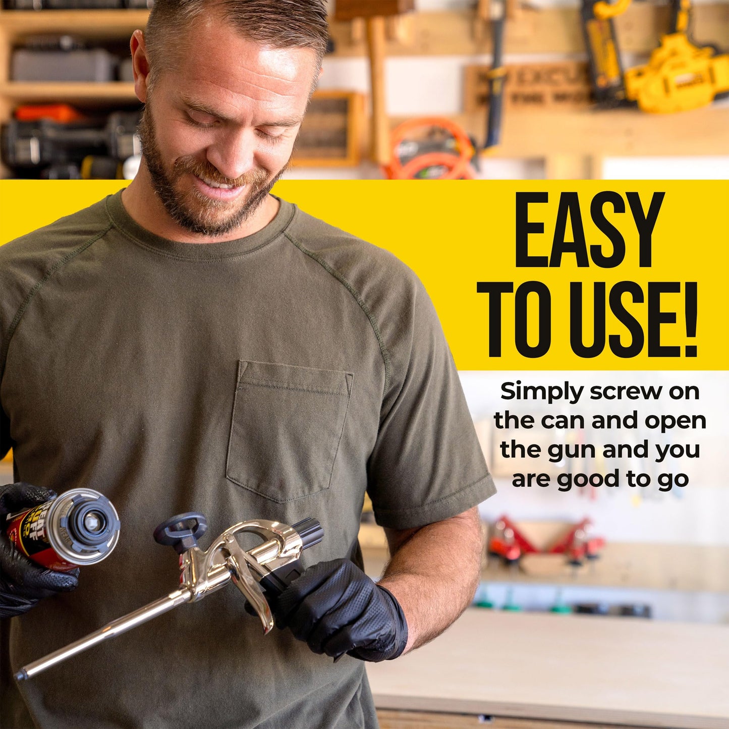 AWF PRO High Precision Spray Foam Gun for Insulating Foam Sealant, Adjustable Flow Control, Contractor-Grade Pro Applicator