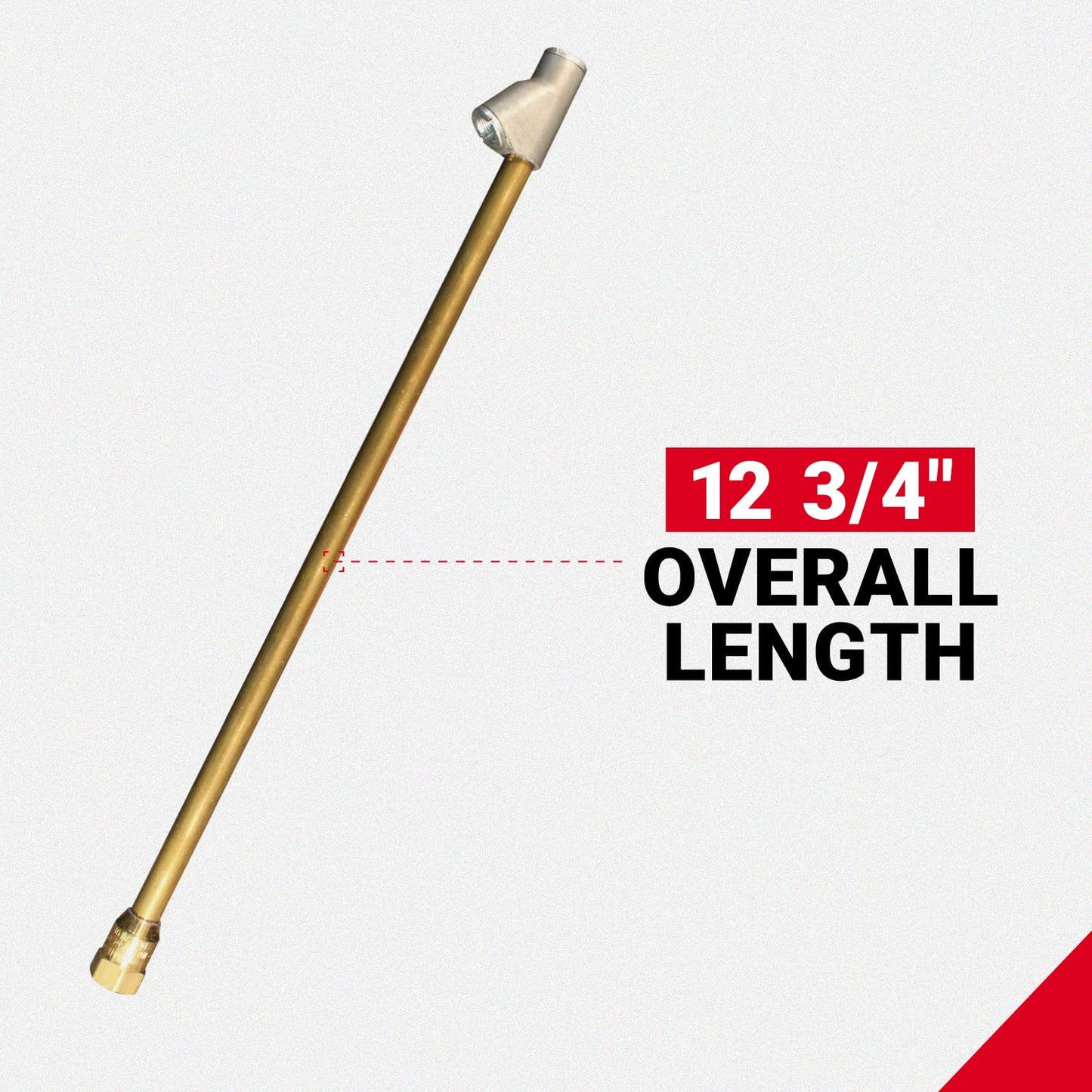 Straight Foot Dual Head Air Chuck, 12" Extended Reach, 1/4" FNPT, 150 PSI, for Truck, Trailer, RV & Car – S-693-12