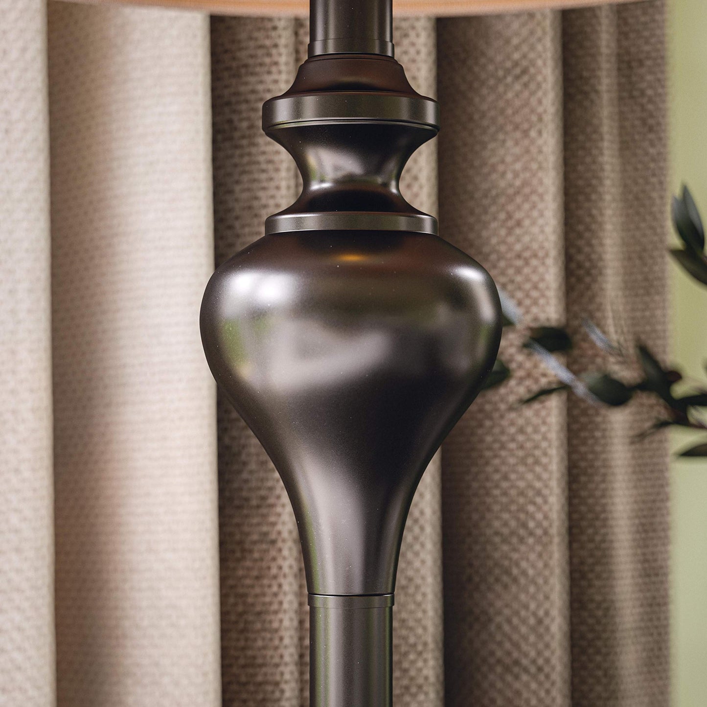 Kenroy Home KH87050 Charlotte 3-Pack - 2 Table Lamps, 1 Floor Lamp with Oil Rubbed Bronze Finish, Classic Style, 30.5" Height, 13" Width, 13" Depth