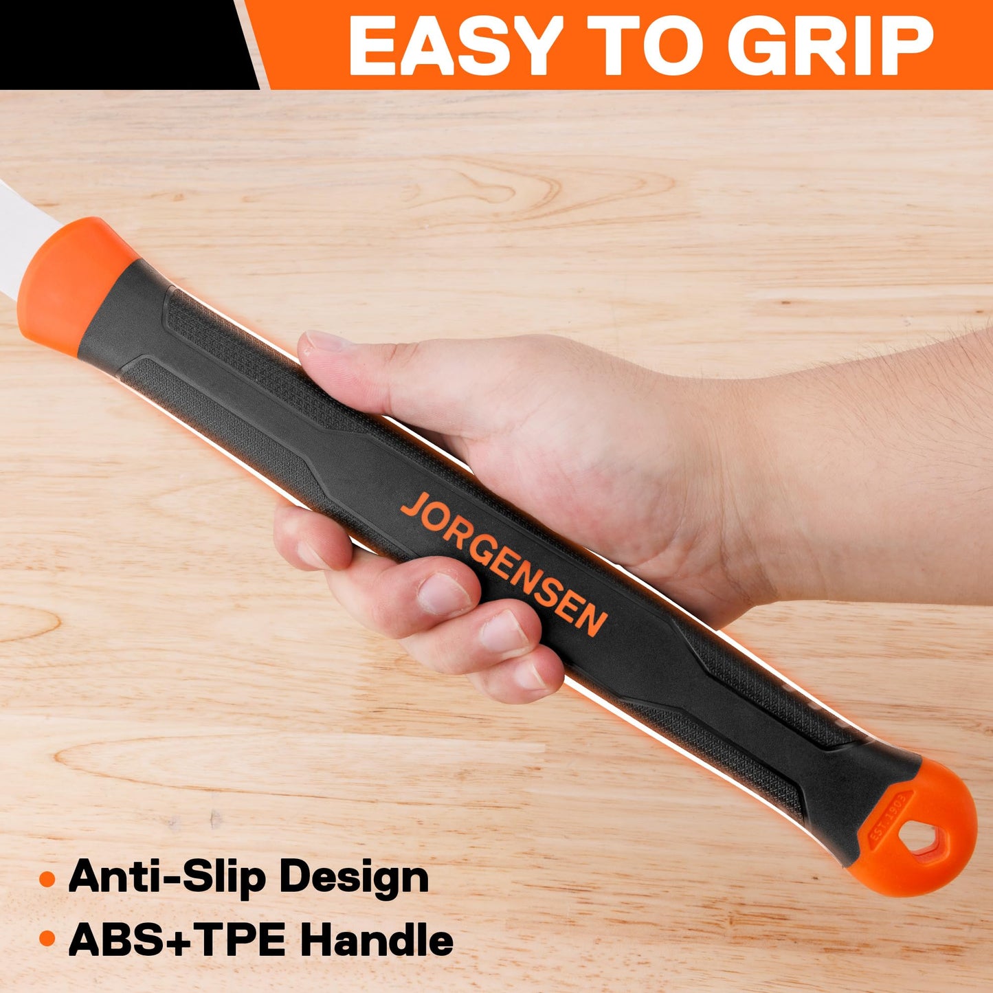 JORGENSEN 10-Inch Japanese Pull Saw, Double Edge Hand Saw with SK5 Flexible Replaceable Blade, 7–12 & 18 TPI Flush Cut for Woodworking