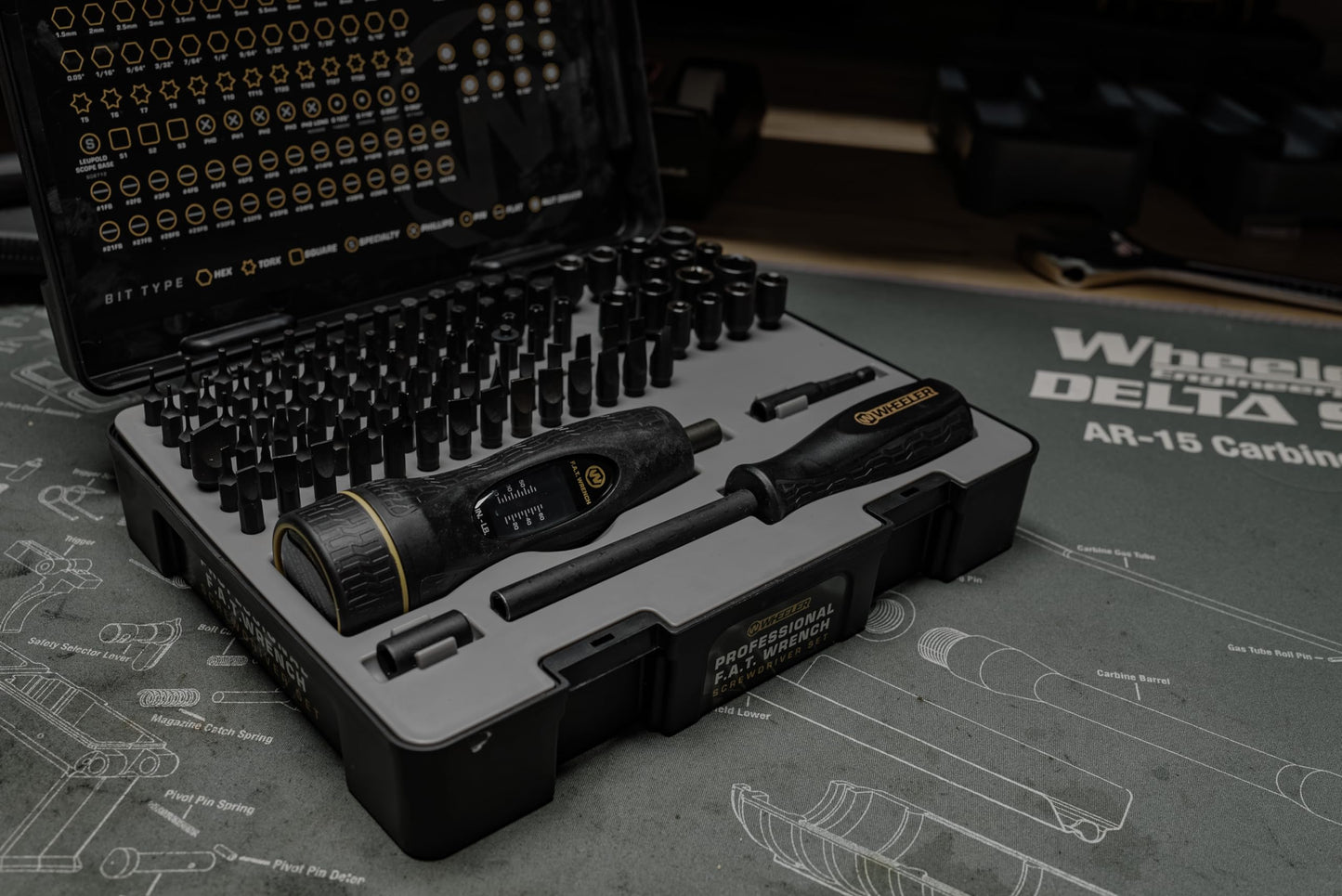 Wheeler Engineering 100-Piece Professional Fat Wrench Screwdriver Set with Durable Construction and Storage Case for Gunsmithing and Maintenance