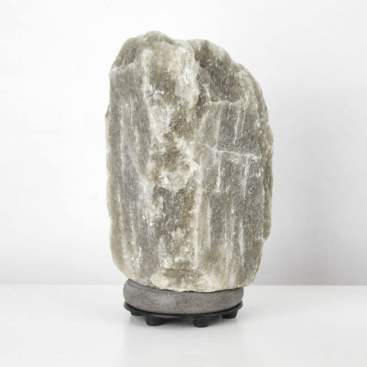 Urban Shop Contemporary Grey Himalayan Natural Rock Salt Crystal Lamp with Soothing Glow