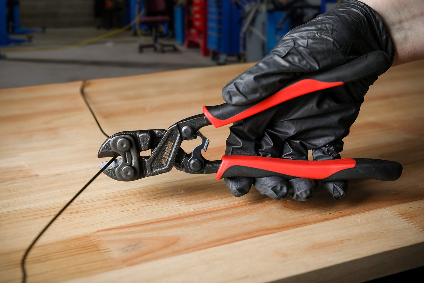 ARES 70664 8" Mini Bolt Cutter - Chrome Moly Steel, Induction Hardened Edges for Heavy Duty Wire, Bolt, Nail & Rivet Cutting