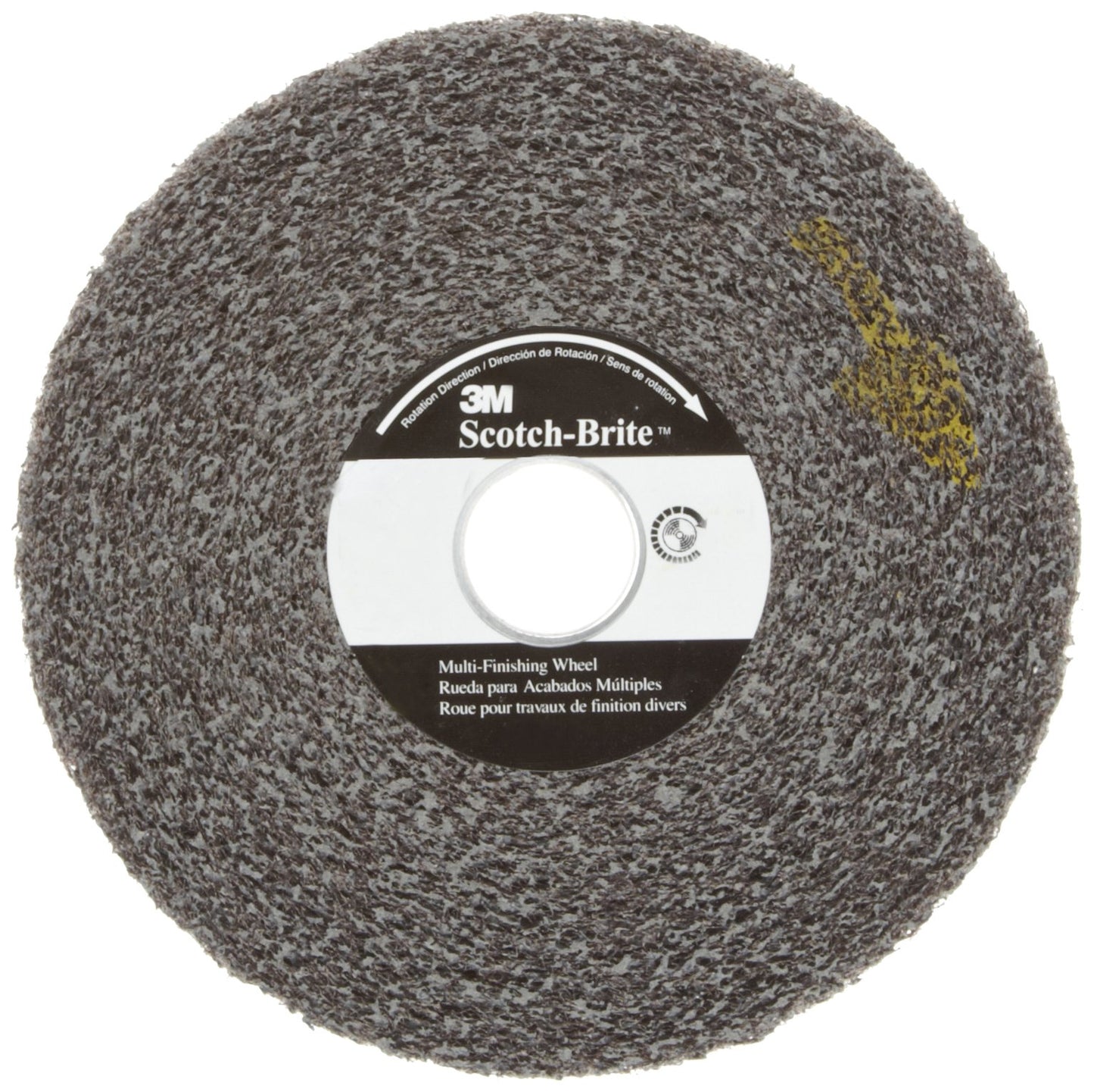 Scotch-Brite Multi-Finishing Wheel, Silicon Carbide, 6000 rpm, 6" Diameter x 2" Width, 1" Arbor, Medium Grit (Pack of 1)