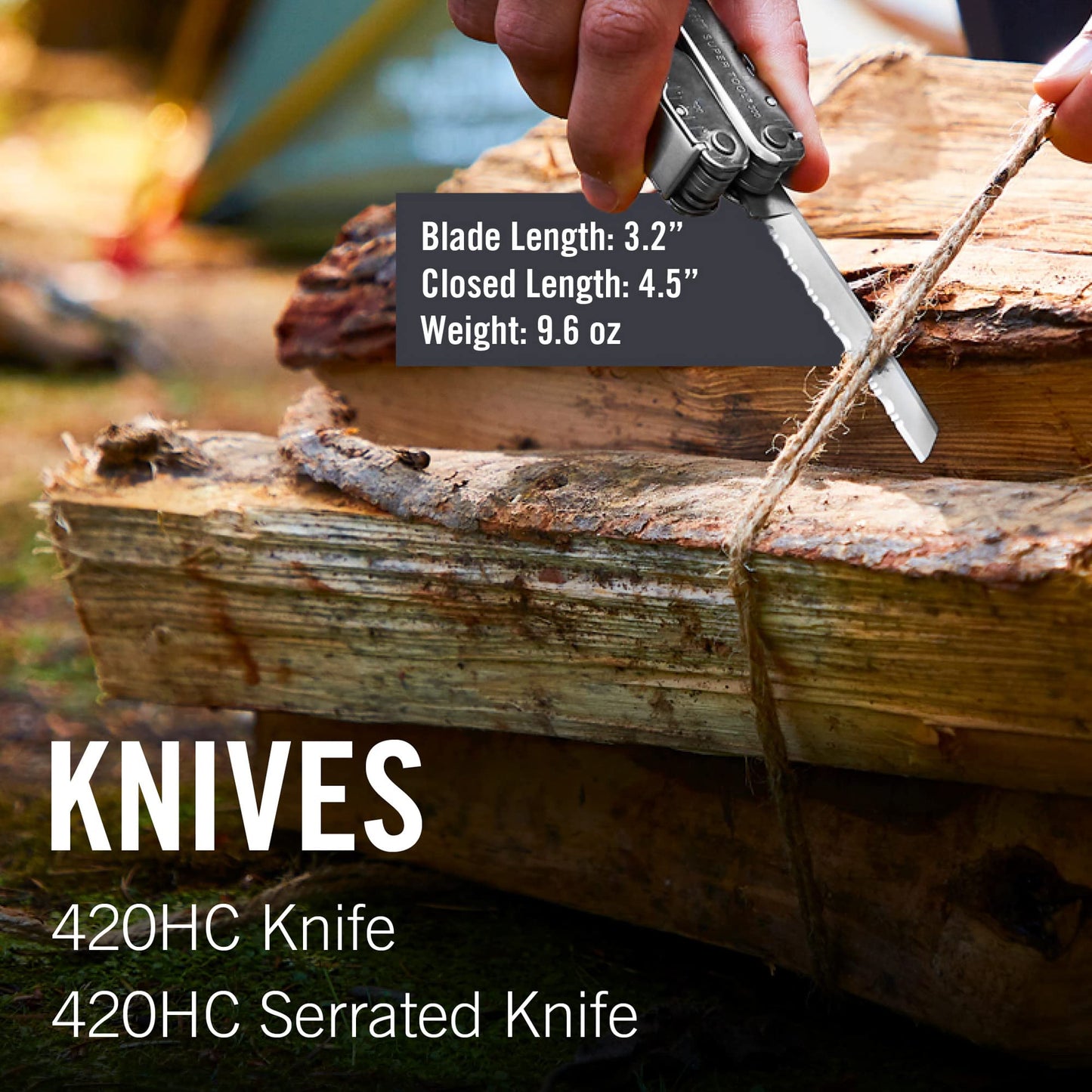 LEATHERMAN, Super Tool 300 Multitool with Premium Replaceable Wire Cutters and Saw, Stainless Steel