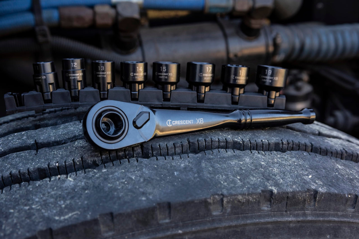 Crescent 25 Piece 3/8" Drive Pass-Thru X6 Standard Spline Mechanics Tool Set - CX6PT25