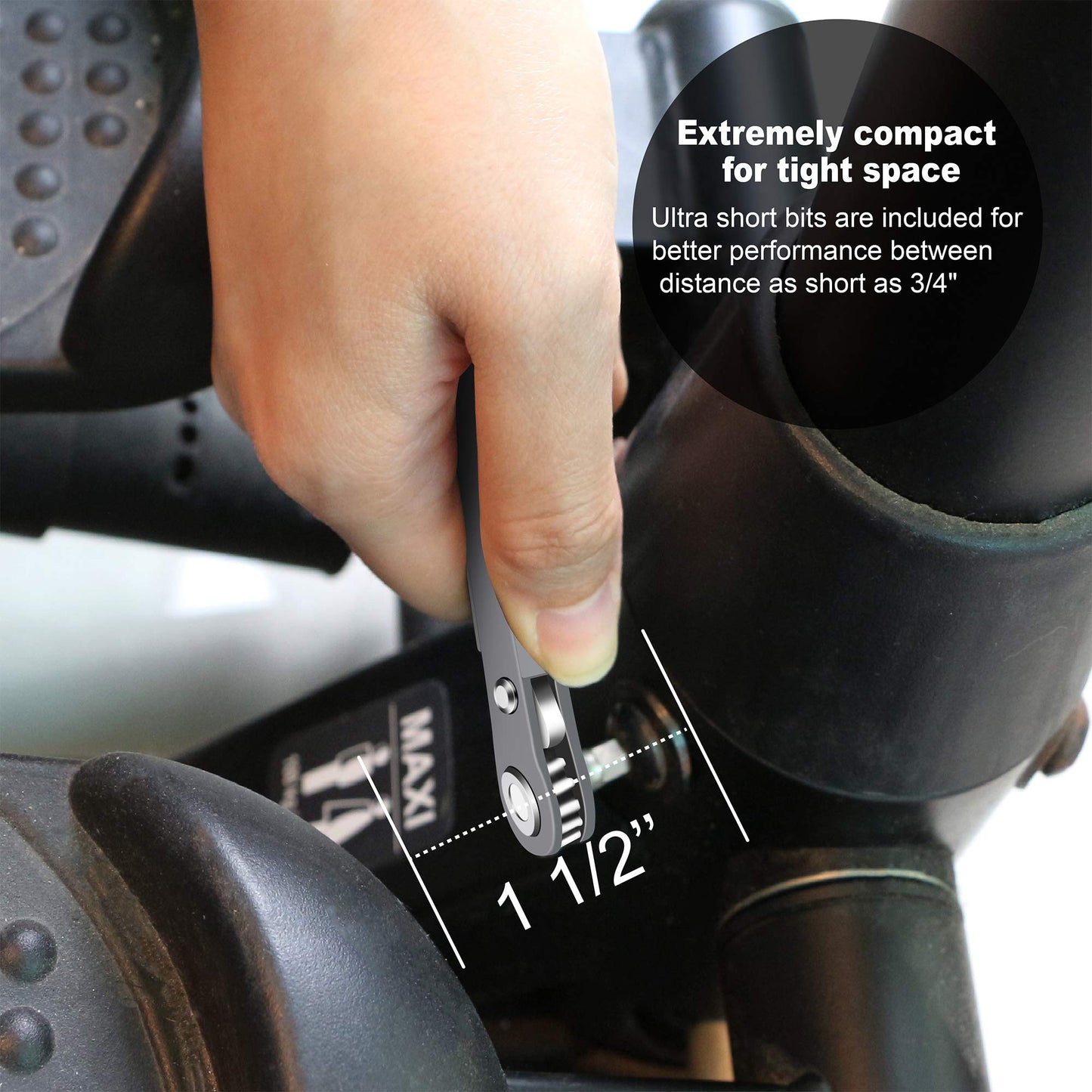 MULWARK 20pc 1/4" Mini Ratchet Wrench Set – Ultra Low Profile, Right Angle EDC Screwdriver with Reversible Handle & Multi Hex Bits