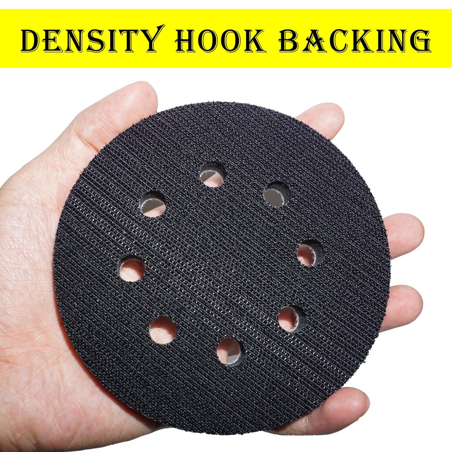 Crossarctic 5-Inch 8-Hole Soft Interface Pads, Hook & Loop Foam Cushion Backing Pads for Orbital Sander, 4-Pack