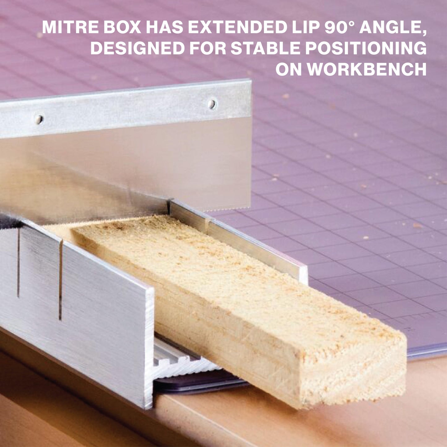 Excel Blades 6" Metal Mitre Box Set with K5 Handle & Razor Pull Saw – Aluminum/Steel, 45° & 90° Cuts for Wood, Plastic & Soft Metals, USA