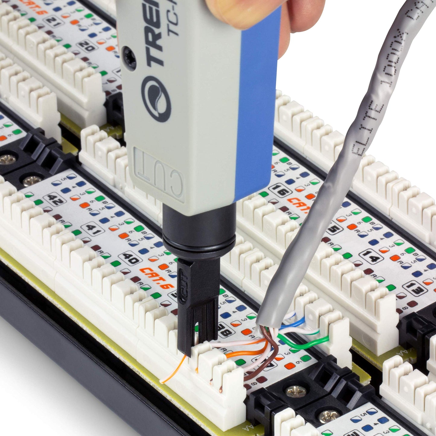 TRENDnet Punch Down Tool with 110 & Krone Blades, Insert & Cut in One Step, Reversible Precision Blades, Network Termination Tool, Grey