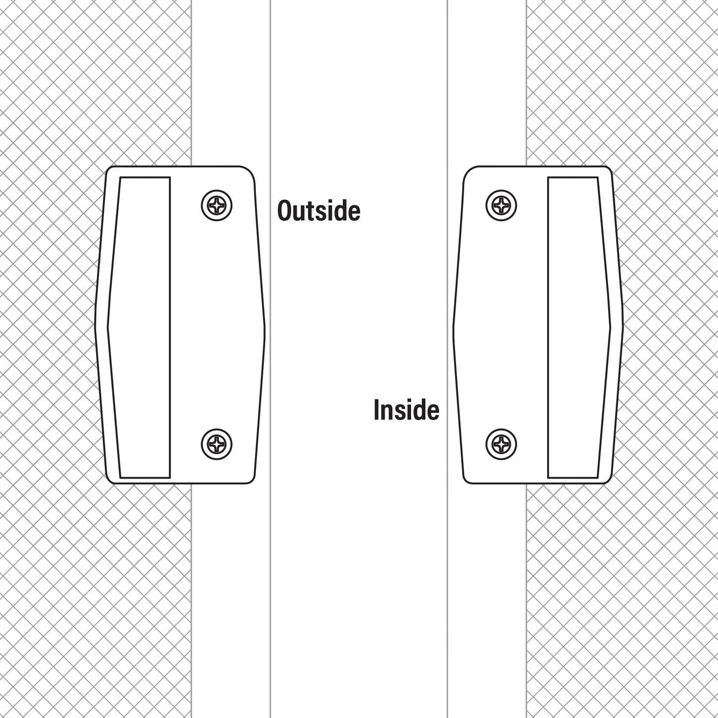 Prime-Line A 111 Black Plastic Sliding Screen Door Pull (2 Pack)
