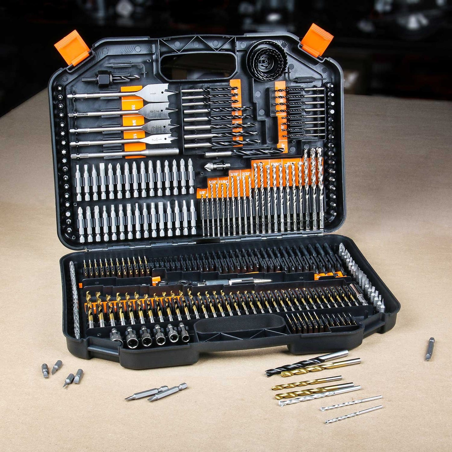 EnerTwist 246-Piece Drill Bit & Driver Set for Wood, Metal & Cement with Assorted Bits in Carrying Case – ET-DBA-246