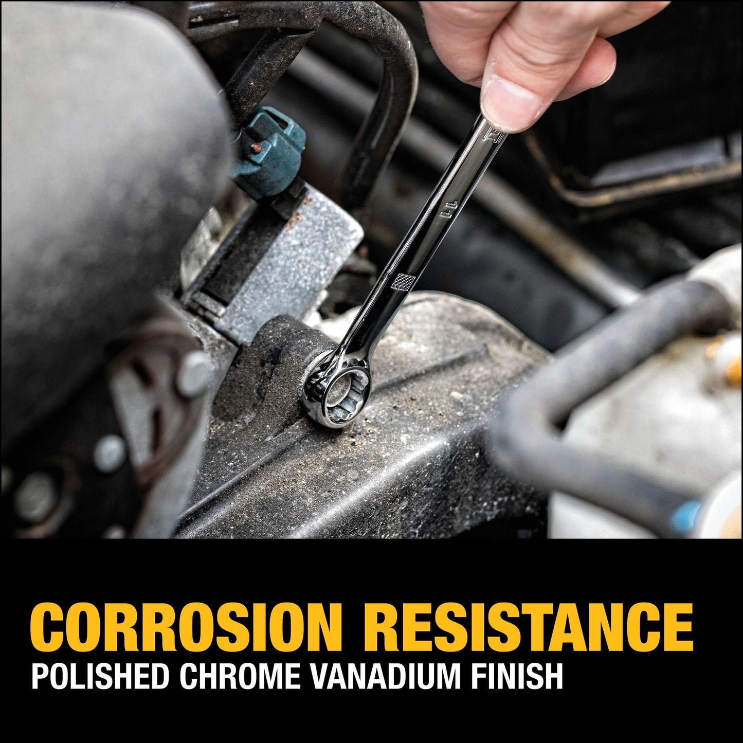 DEWALT 247-Piece Mechanic Tool Set, 1/4, 3/8 & 1/2 in. Drive, SAE Sockets, Ratchets, Wrenches & Hex Keys, Polished Chrome (DWMT81535)