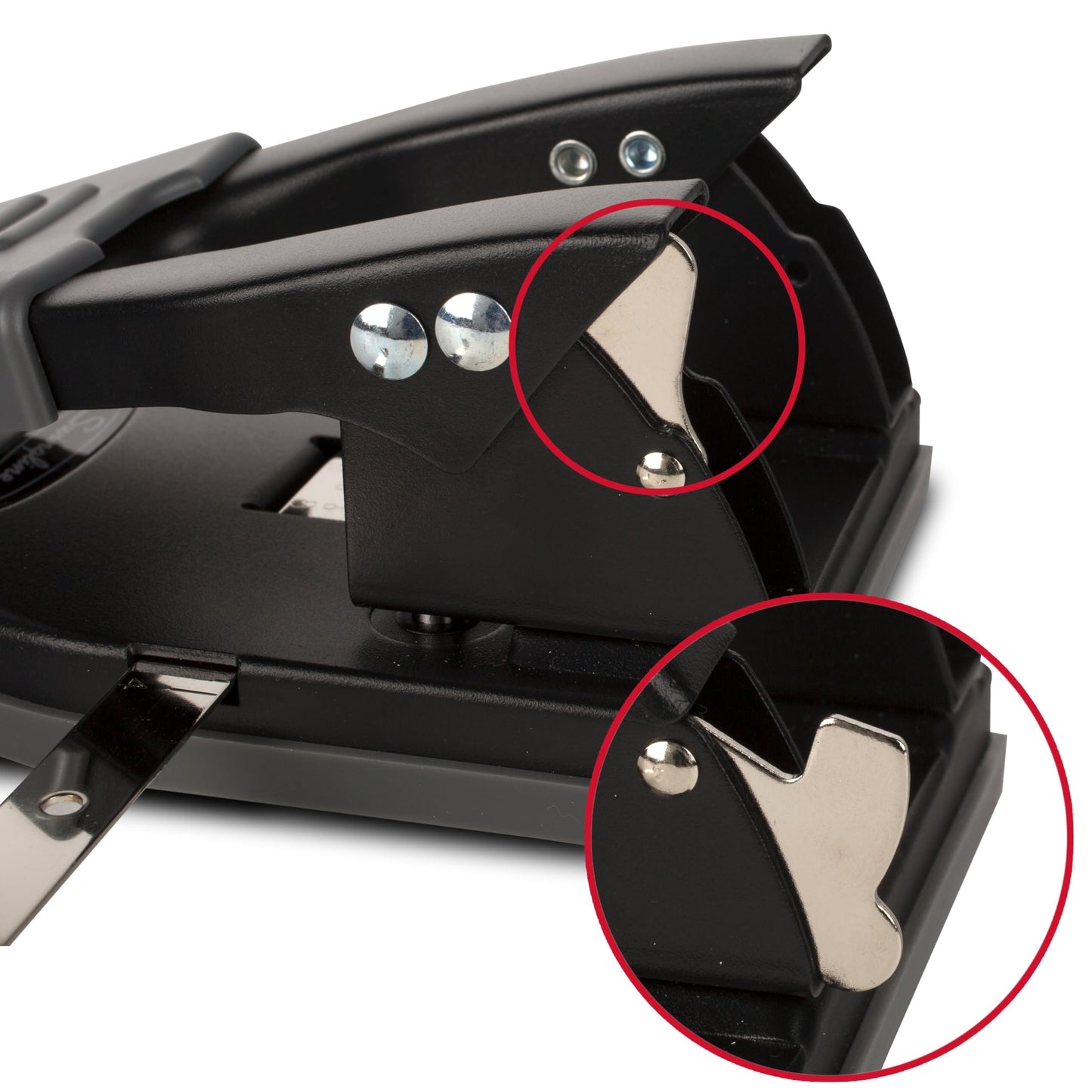 Swingline 2 Hole Punch, 28 Sheet Capacity Hole Puncher, Paper Punch, Low Effort Comfort Handle, Alignment Guide, Black (74050)