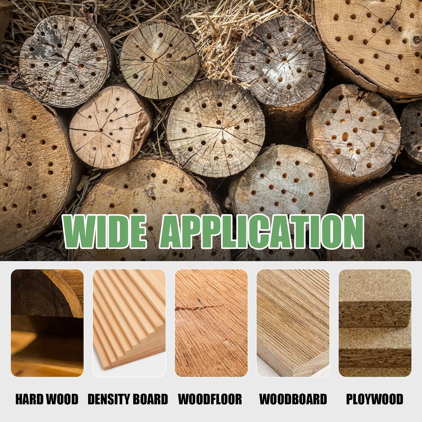 1-3/8" x 18" Auger Drill Bit for Wood, Hex Shank 35mm, for Soft/Hard Wood, Plastic & Composite, DIY Projects