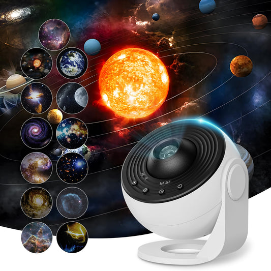Galaxy Projector Pro 13-in-1 Star & Planetarium Night Light for Bedroom – 360° Rotating Ceiling Projector with Timer & Adjustable Knob