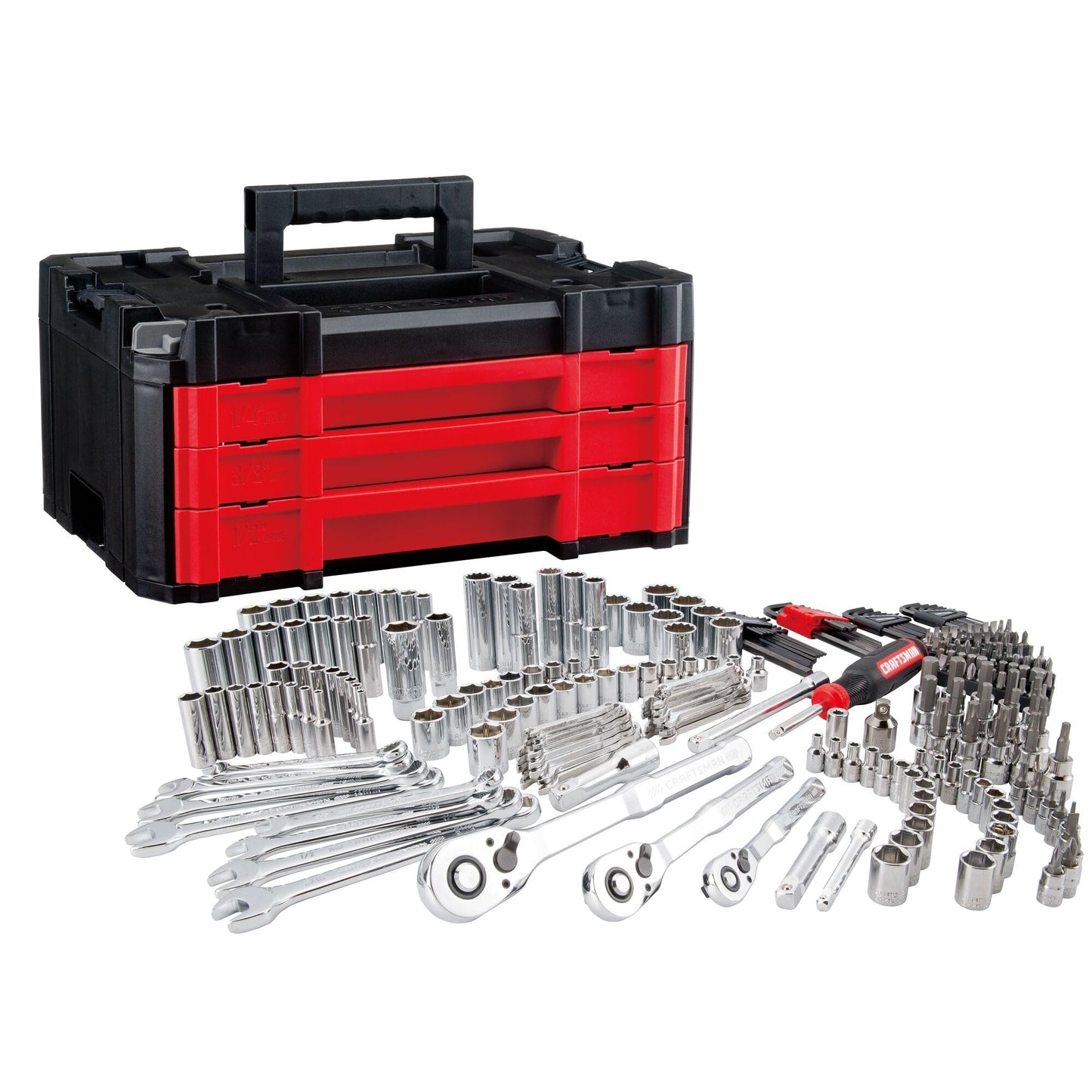 Craftsman 262-Piece Mechanic Tool Set with 3-Drawer VERSASTACK Box, SAE & Metric Sockets, Wrenches & Spark Plug Sockets (CMMT45309)