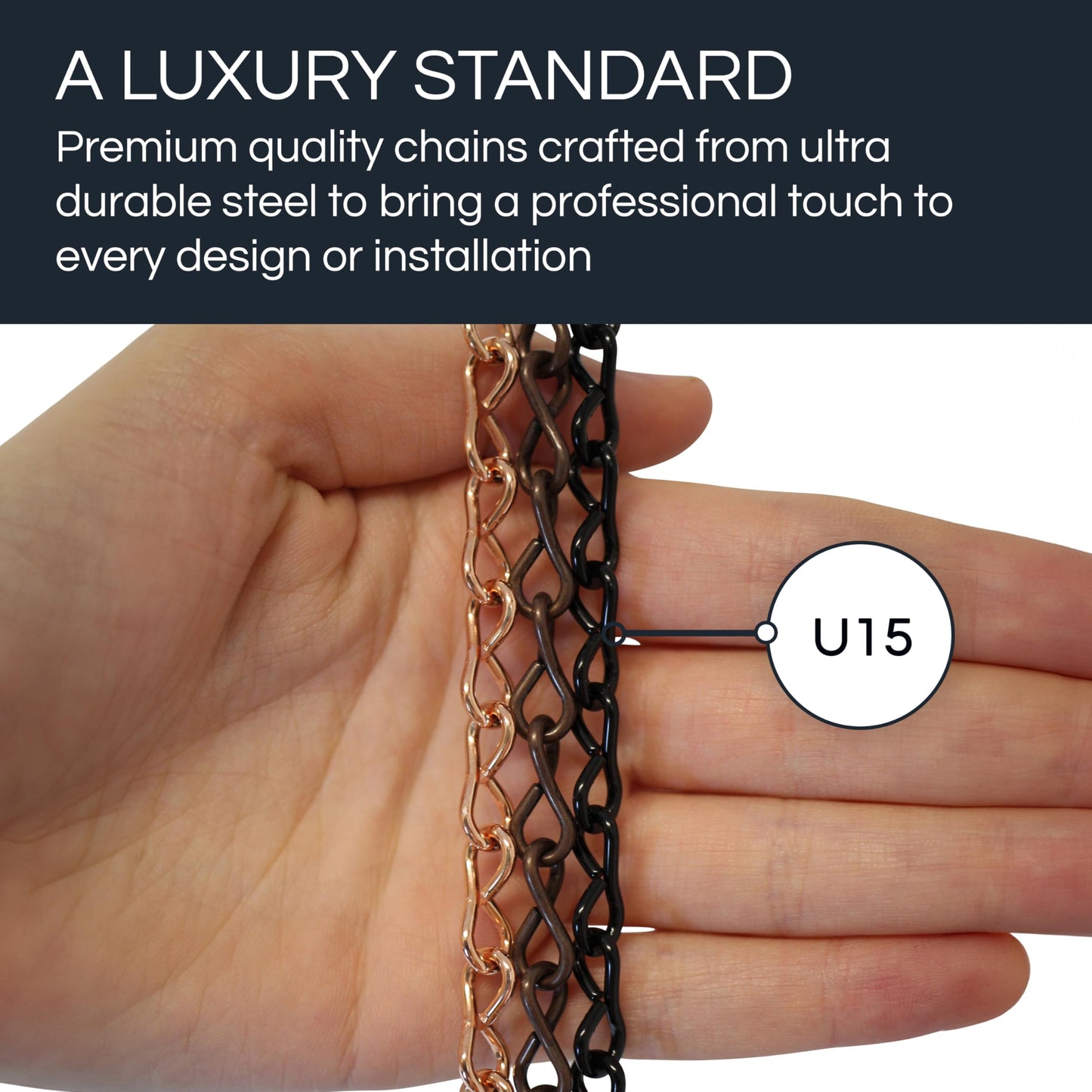 RCH Hardware CH-S50-16-AB-10 Steel Basket Chain, Antique Brass (10 Feet)