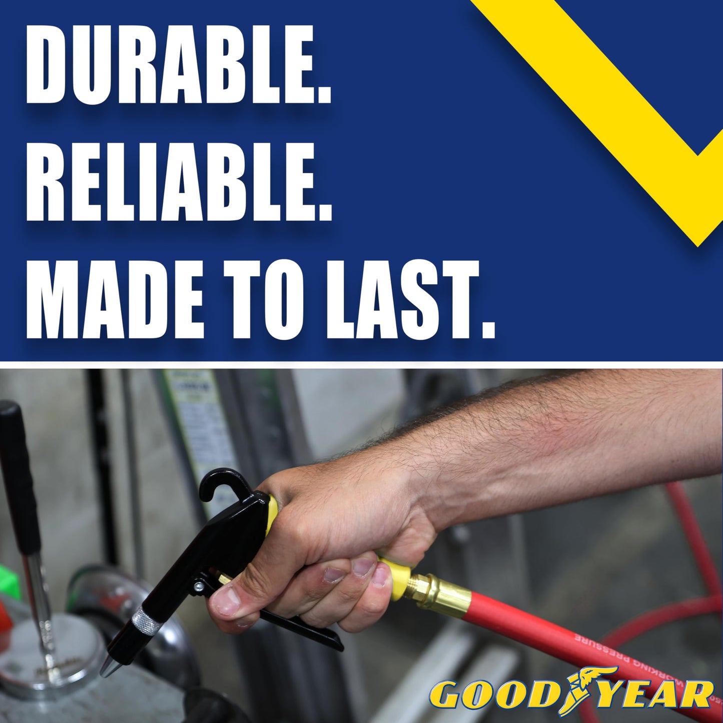 Goodyear 50' x 3/8" Hybrid Air Hose - 300 PSI - Kink Free - Made in USA