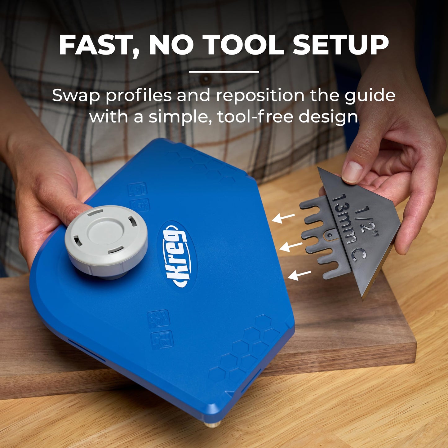 Kreg PRS1000 Corner Routing Guide Set - Corner Routing Guide - Use with Any Trim Router, Handheld Router, or Router Table - Router Woodworking Tool