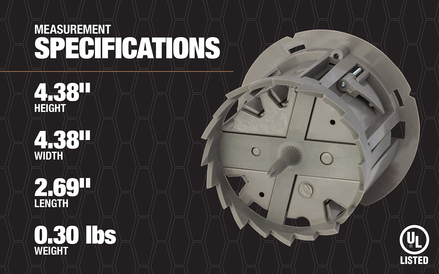 Southwire -MSBST250 Fixture and Ceiling Electrical Box Smart Box Shark Tooth with Hole Saw