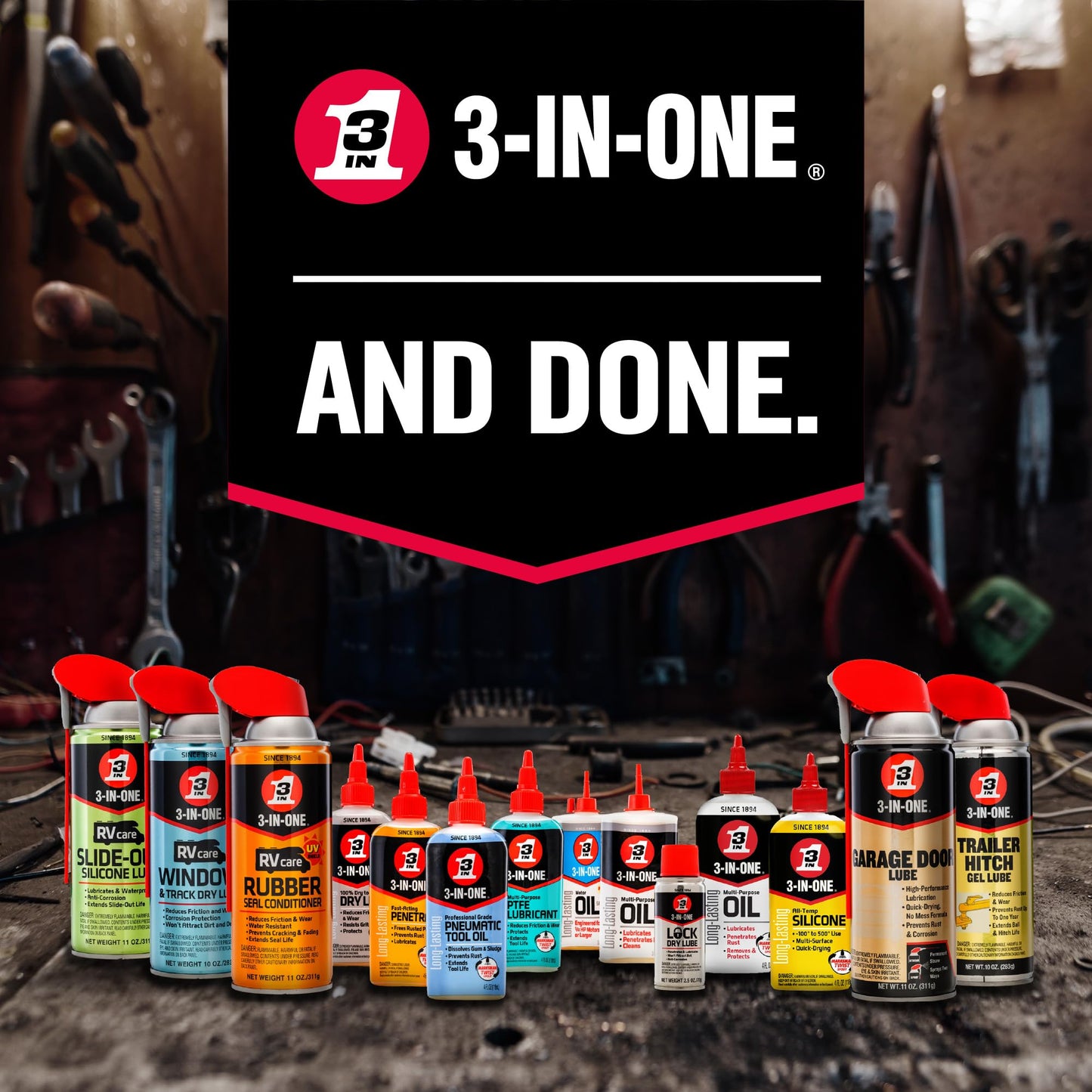 3-IN-ONE Garage Door Lubricant with SMART STRAW SPRAYS 2 WAYS, 11 OZ